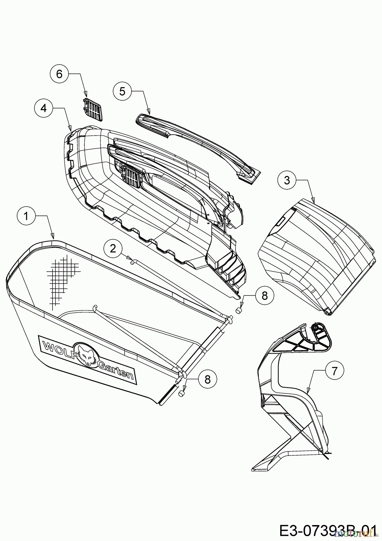 WOLF-Garten Expert Motormäher mit Antrieb Expert 53 BAV 12BVQ56K650 (2016) Grasfangsack, Heckklappe
