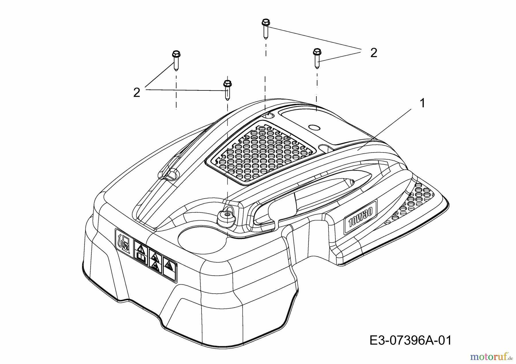  Cub Cadet Laubsauger mit Häckselfunktion CSV 060 24A-06MM603  (2012) Motorabdeckung