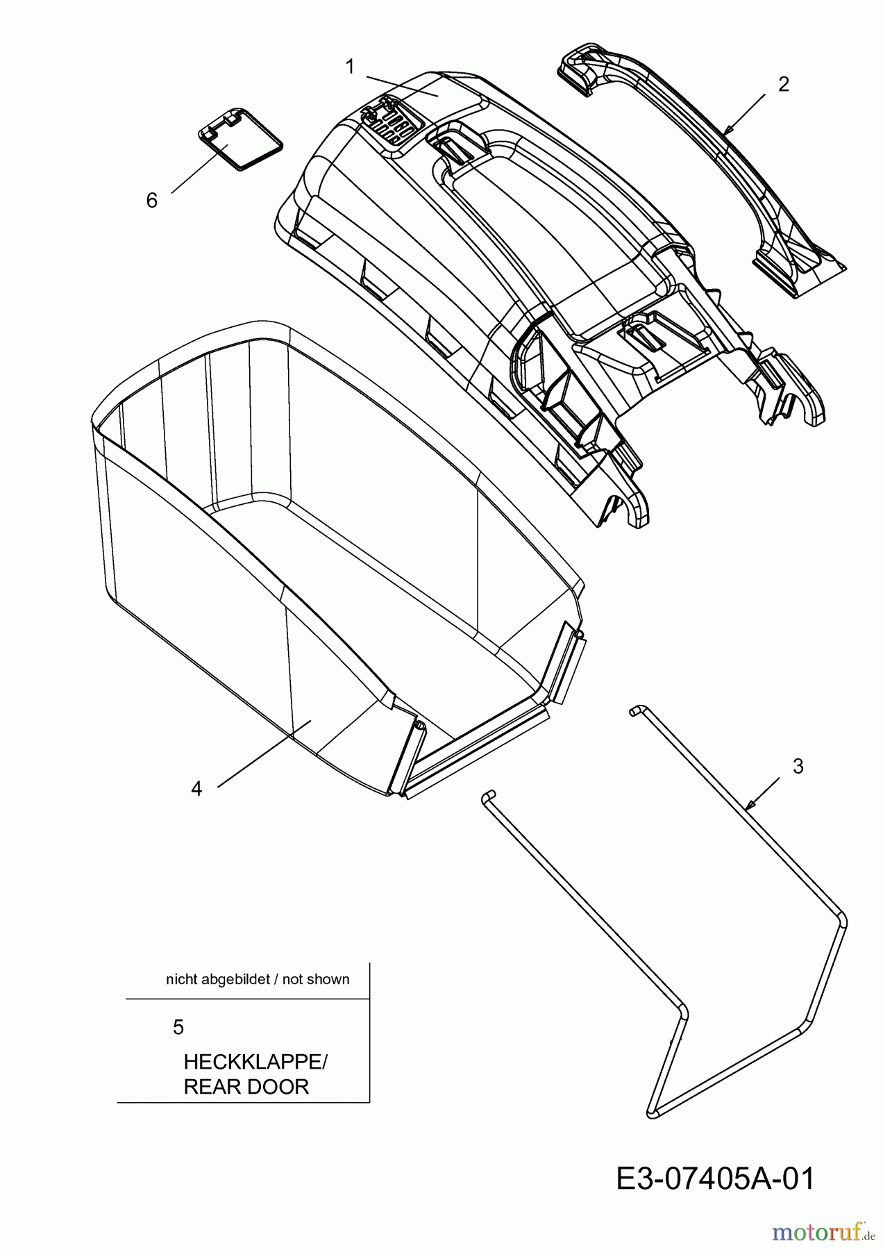  MTD Elektromäher 46 EHQ 18A-J1H-616  (2012) Grasfangsack