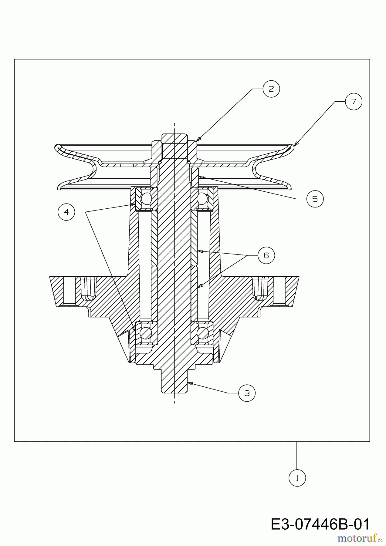 MTD Rasentraktoren 145/96 SD 13HM765F635 (2014) Messerspindel 618-04474A
