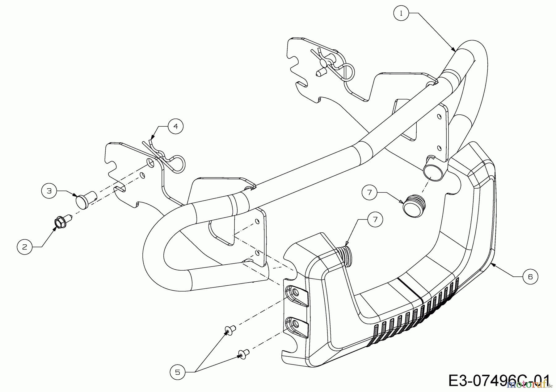 WOLF-Garten Expert Rasentraktoren Expert 107.180 H 13BG93WG650 (2014) Stoßstange