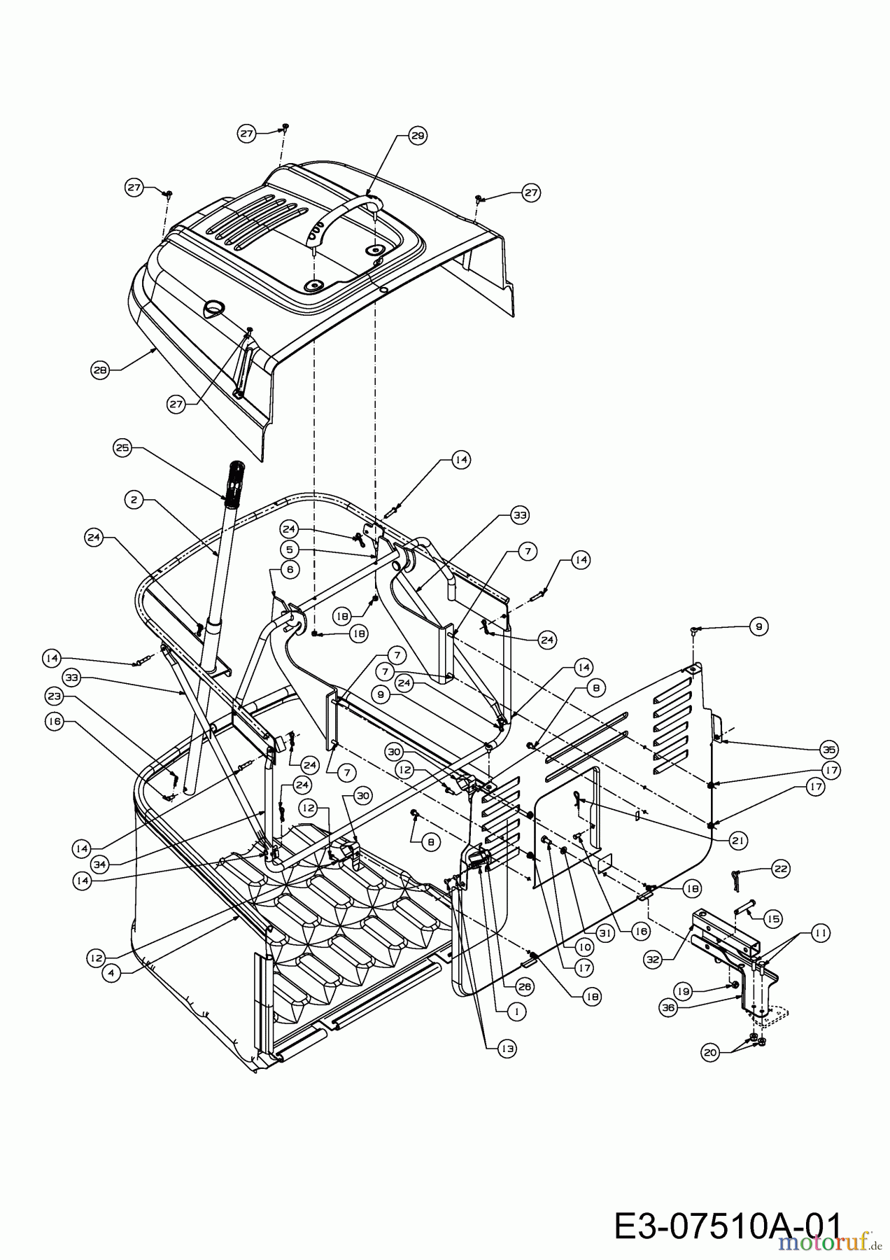  Gartenland Rasentraktoren GL 13,5-92 T 13AH773E640  (2012) Grasfangeinrichtung