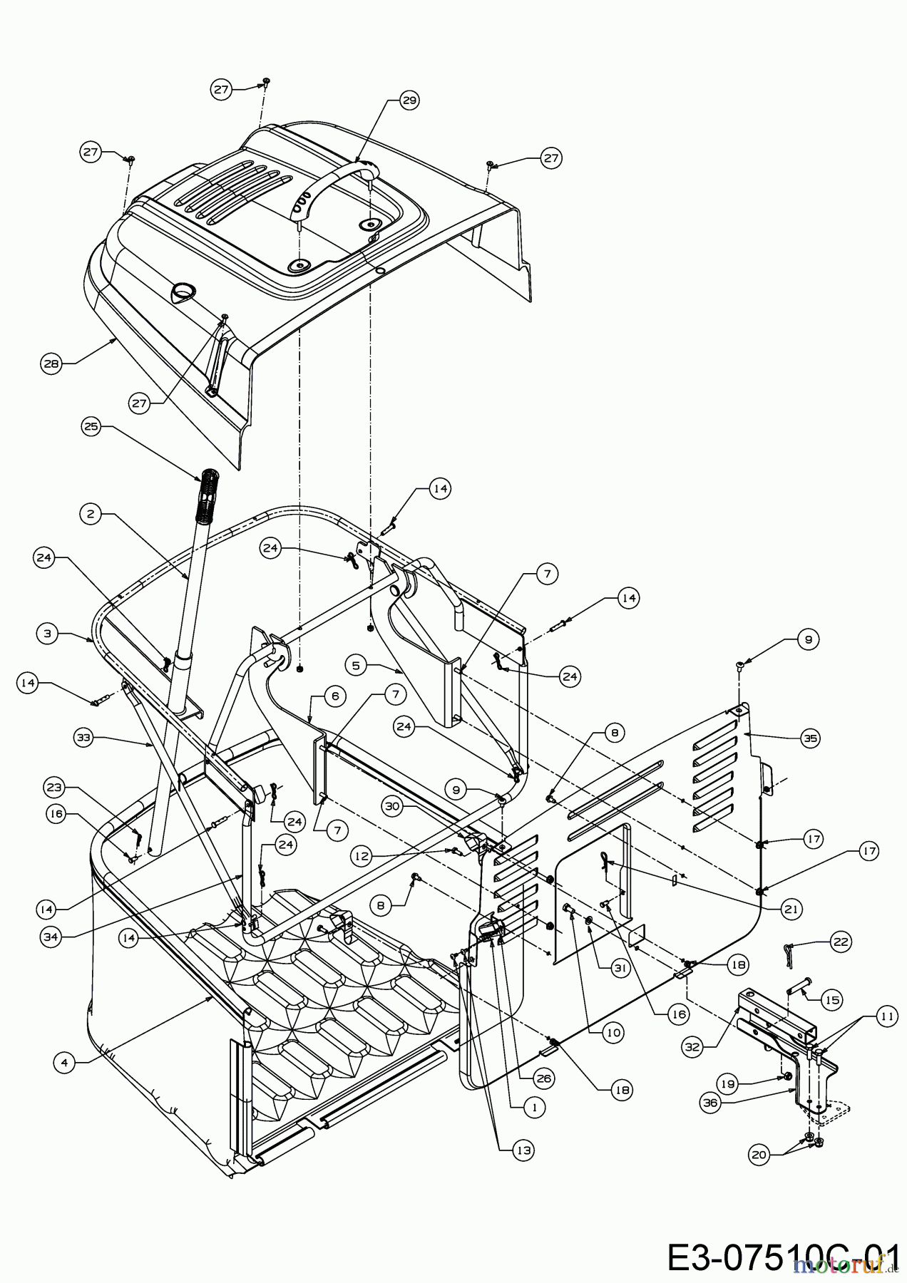  Gartenland Rasentraktoren GL 13.5/92 T 13HH77GE640  (2017) Grasfangvorrichtung
