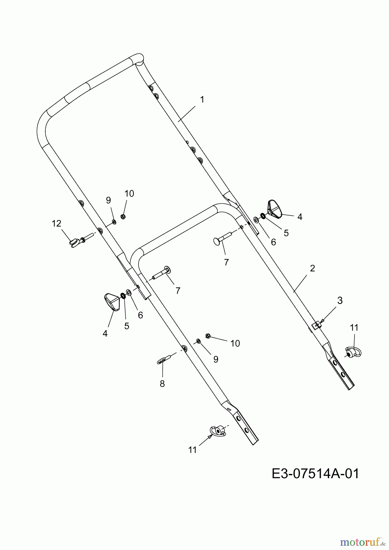  MTD Motormäher mit Antrieb SP 46 BHW 12A-J65C615  (2012) Holm