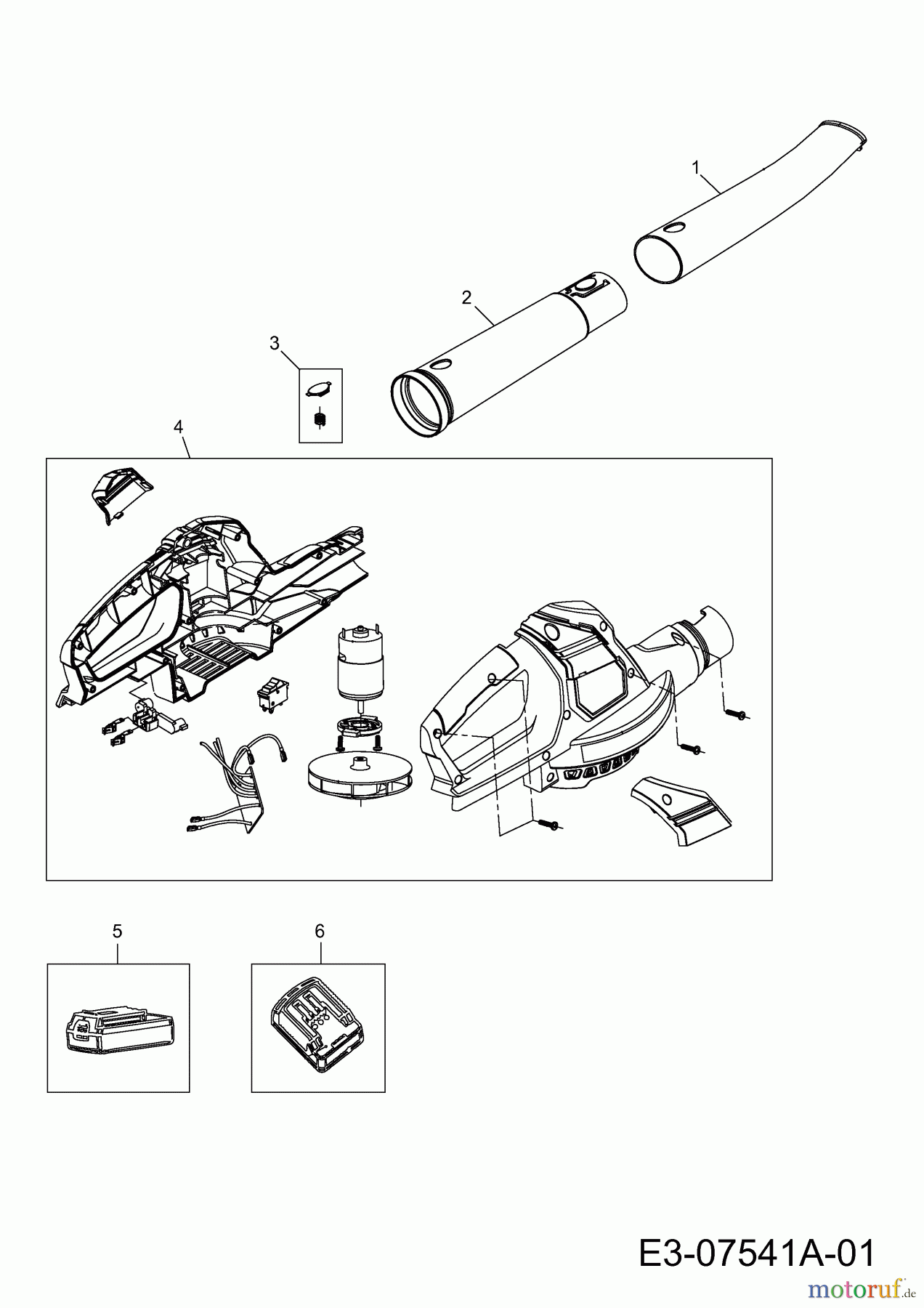 Wolf-Garten Akkulaubbläser Li-Ion Power BA 700 41AA0B-L650 (2017) Grundgerät