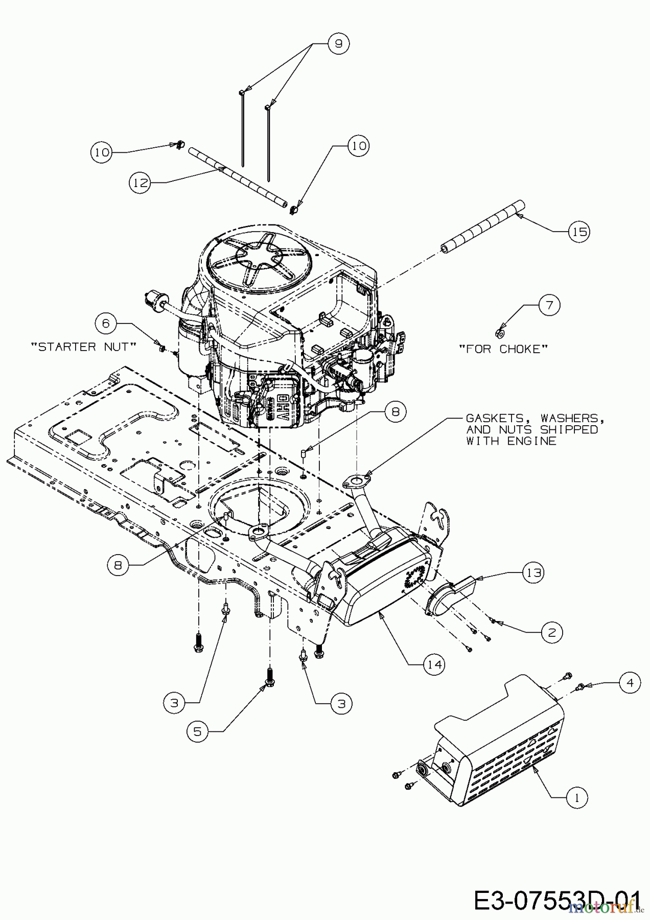 Gutbrod Rasentraktoren GLX 92 RH-K 13HG91GE690 (2016) Motorzubehör