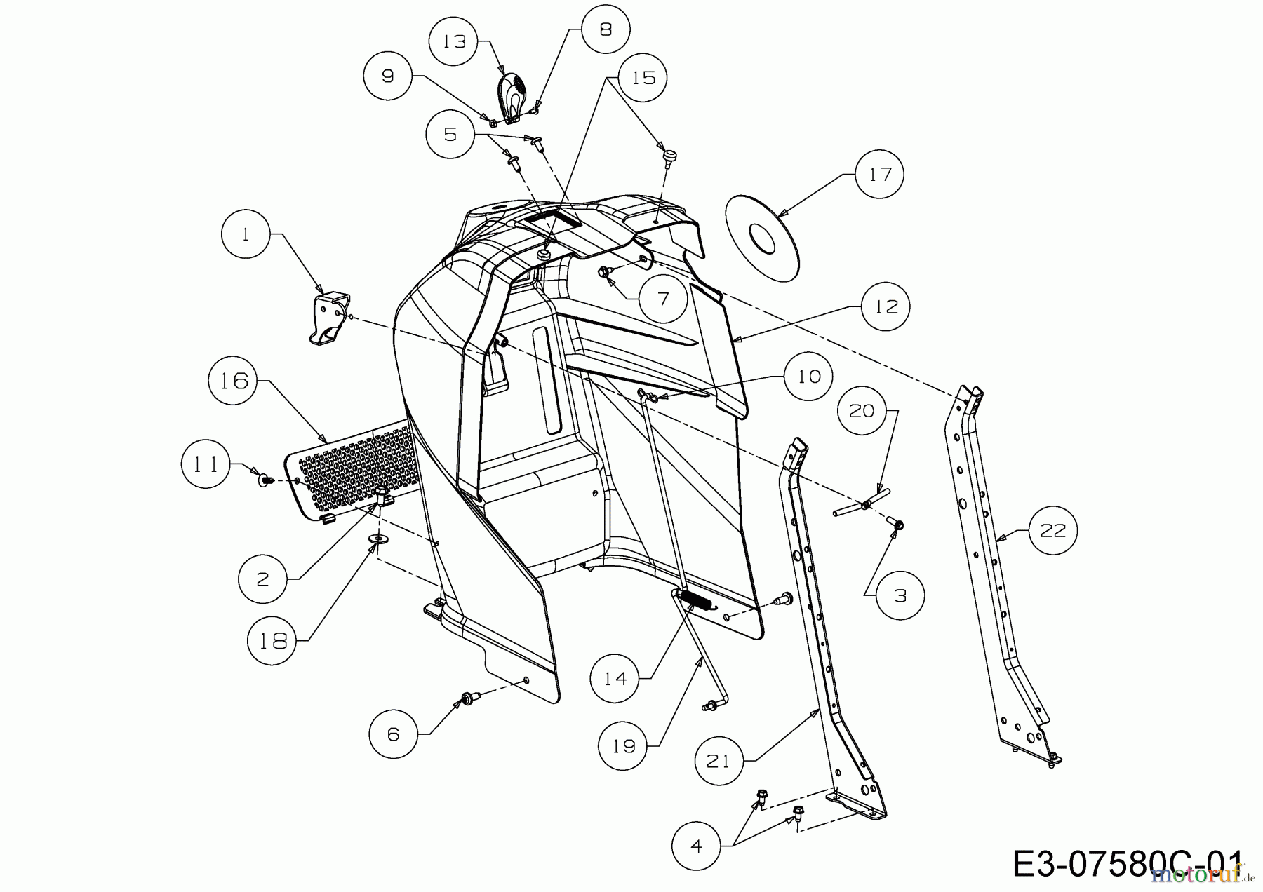 WOLF-Garten Expert Rasentraktoren Expert 107.200 H 13AP93WS350 (2015) Armaturenbrett