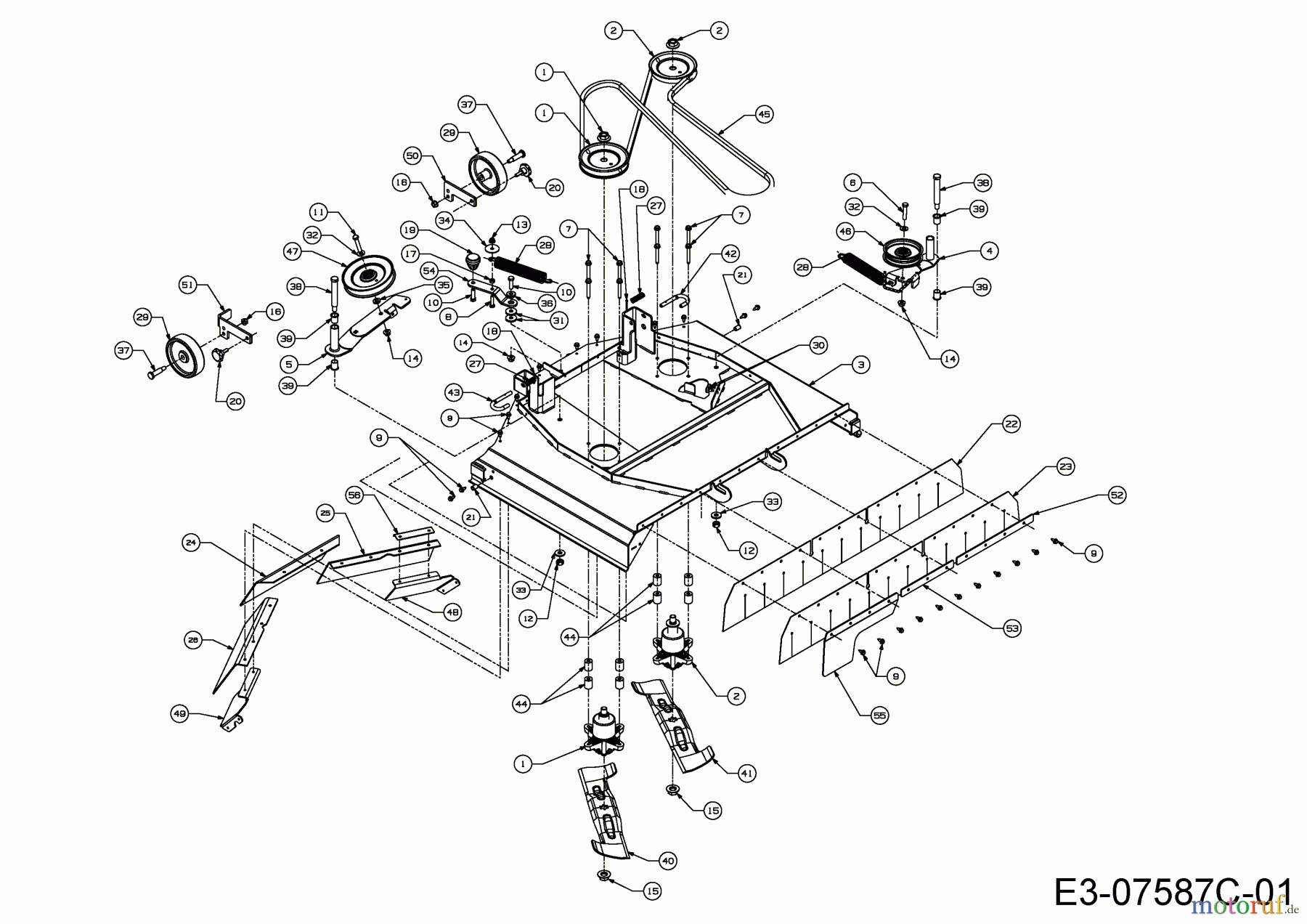 Cub Cadet Rasentraktoren CC 1022 KHI 13HF91AI603 (2014) Mähwerk I (36