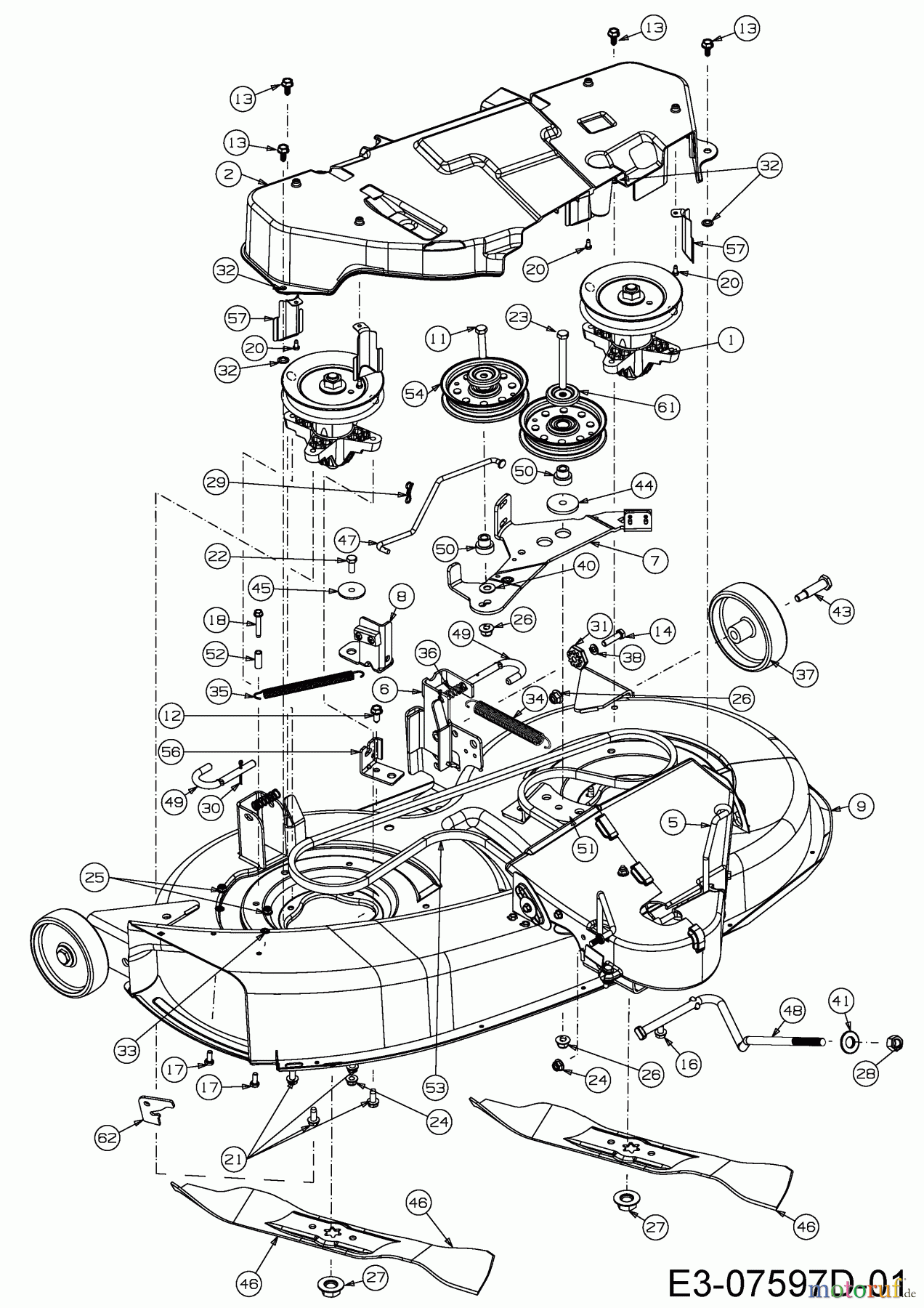 Cub Cadet Rasentraktoren CC 1016 AF 13BD90AF603 (2016) Abdeckungen links und rechts Mähwerk F (38