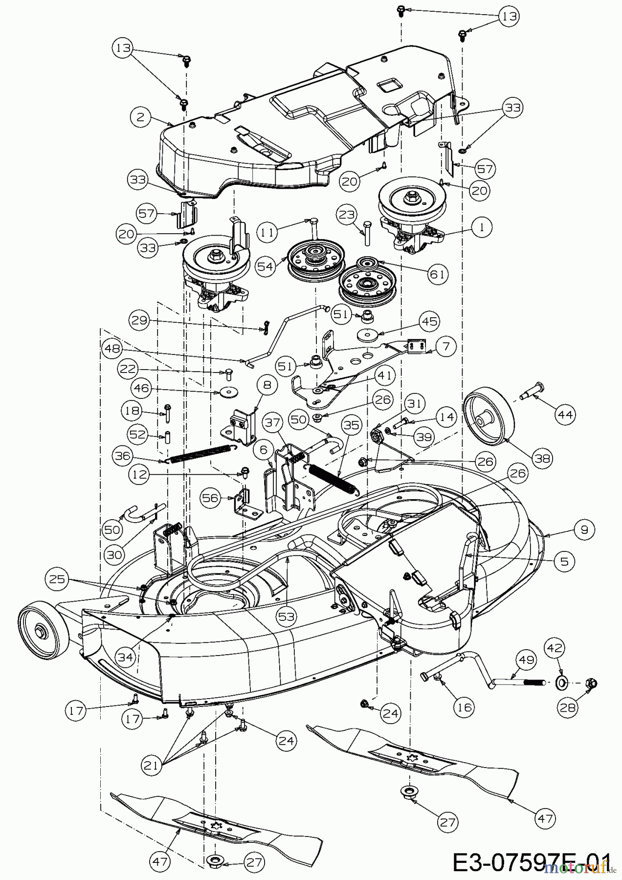  Cub Cadet Rasentraktoren CC 917 AF 13HN90AF603  (2016) Mähwerk F (38