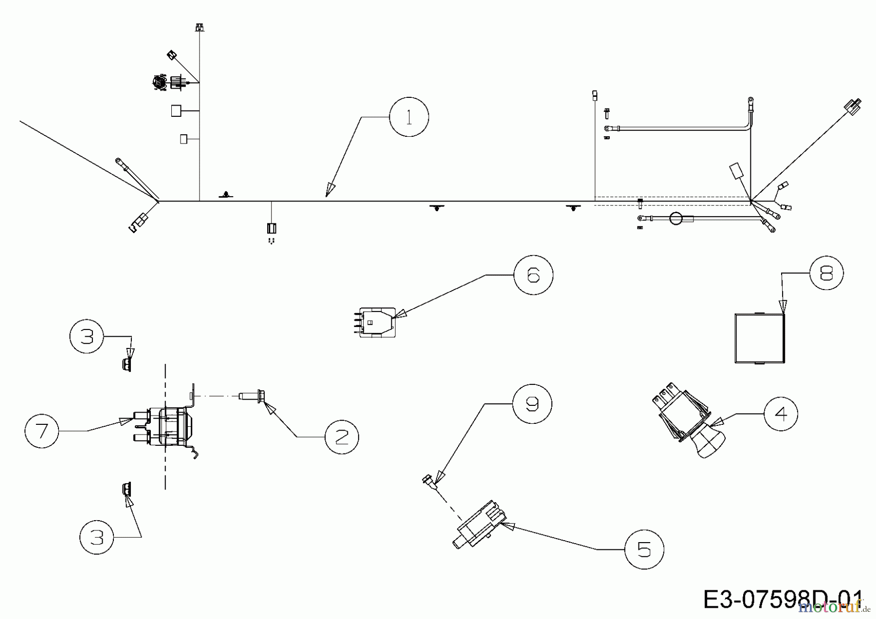 Cub Cadet Rasentraktoren LTX 1050 13AQ93AP330  (2015) Elektroteile