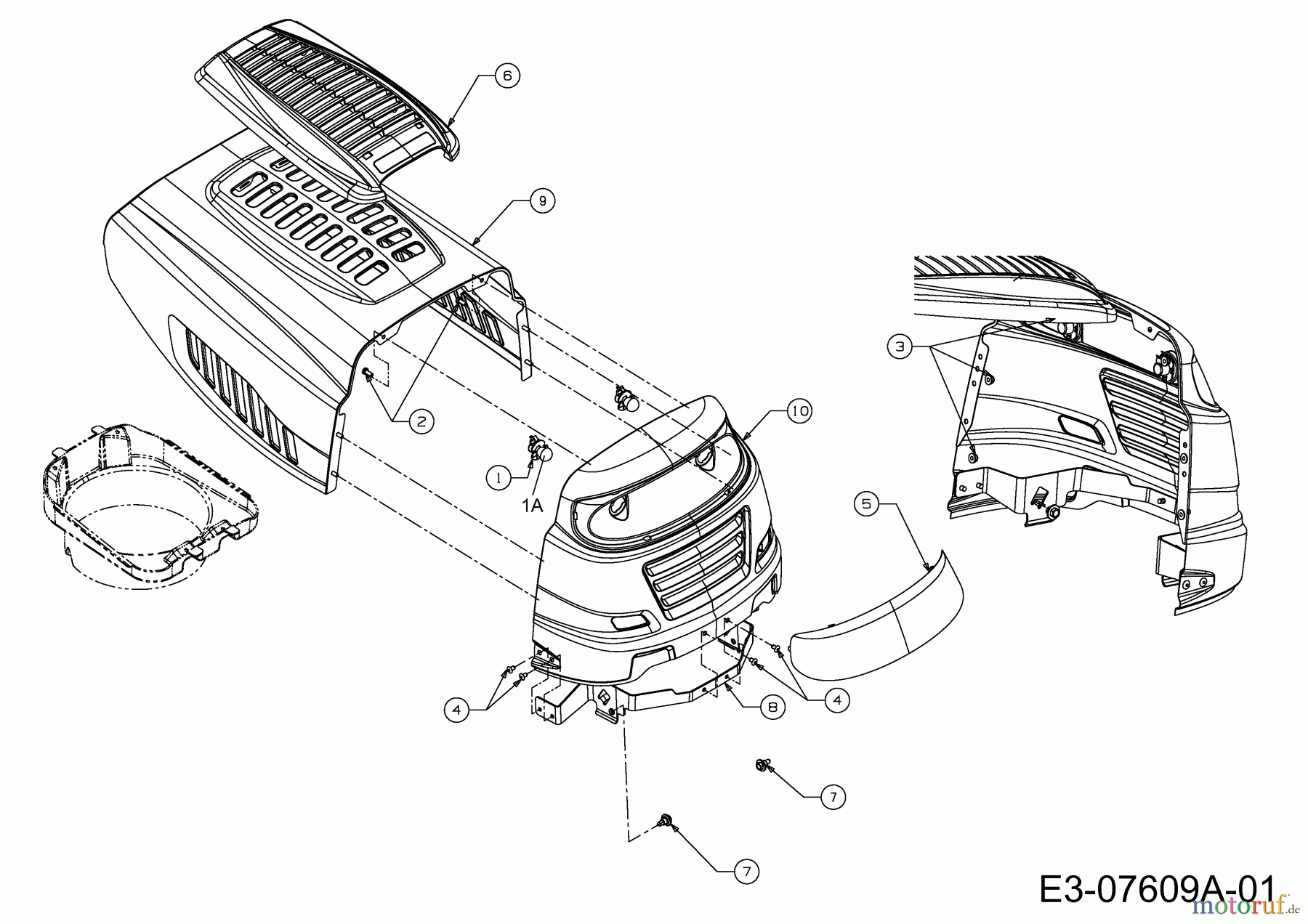  Rasor Rasentraktoren 16/92 H 13AT995E618  (2013) Motorhaube 5-Style