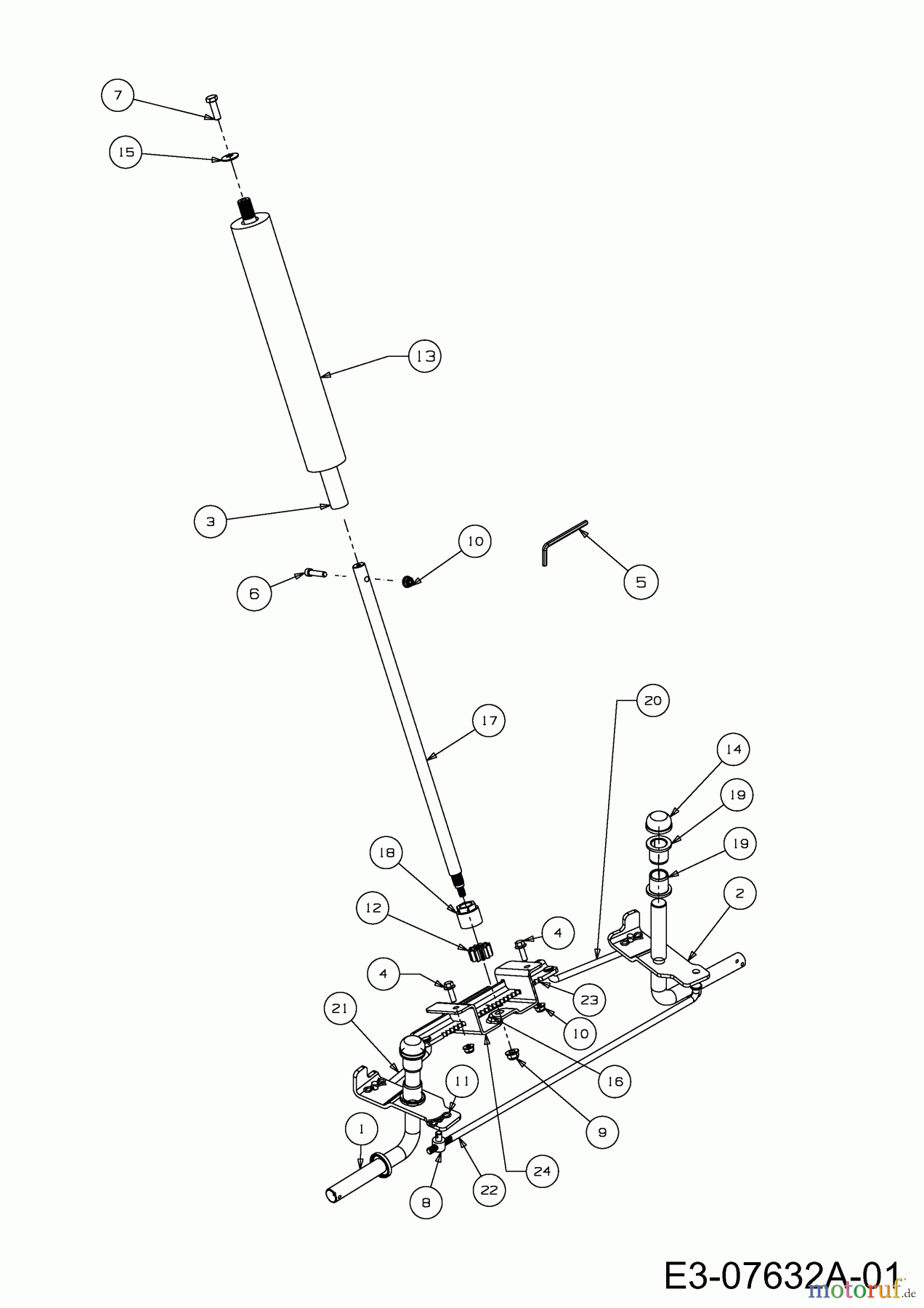  MTD Rasentraktoren Minirider 76 SD 13A226JD600  (2012) Lenkung