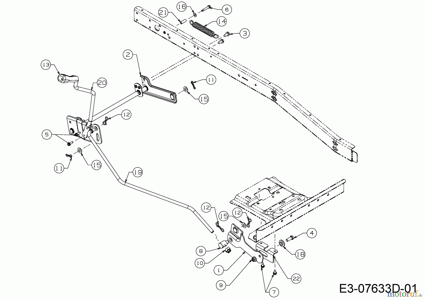 WOLF-Garten Expert Rasentraktoren Expert Scooter Pro 13B226HD650 (2015) Mähwerksaushebung
