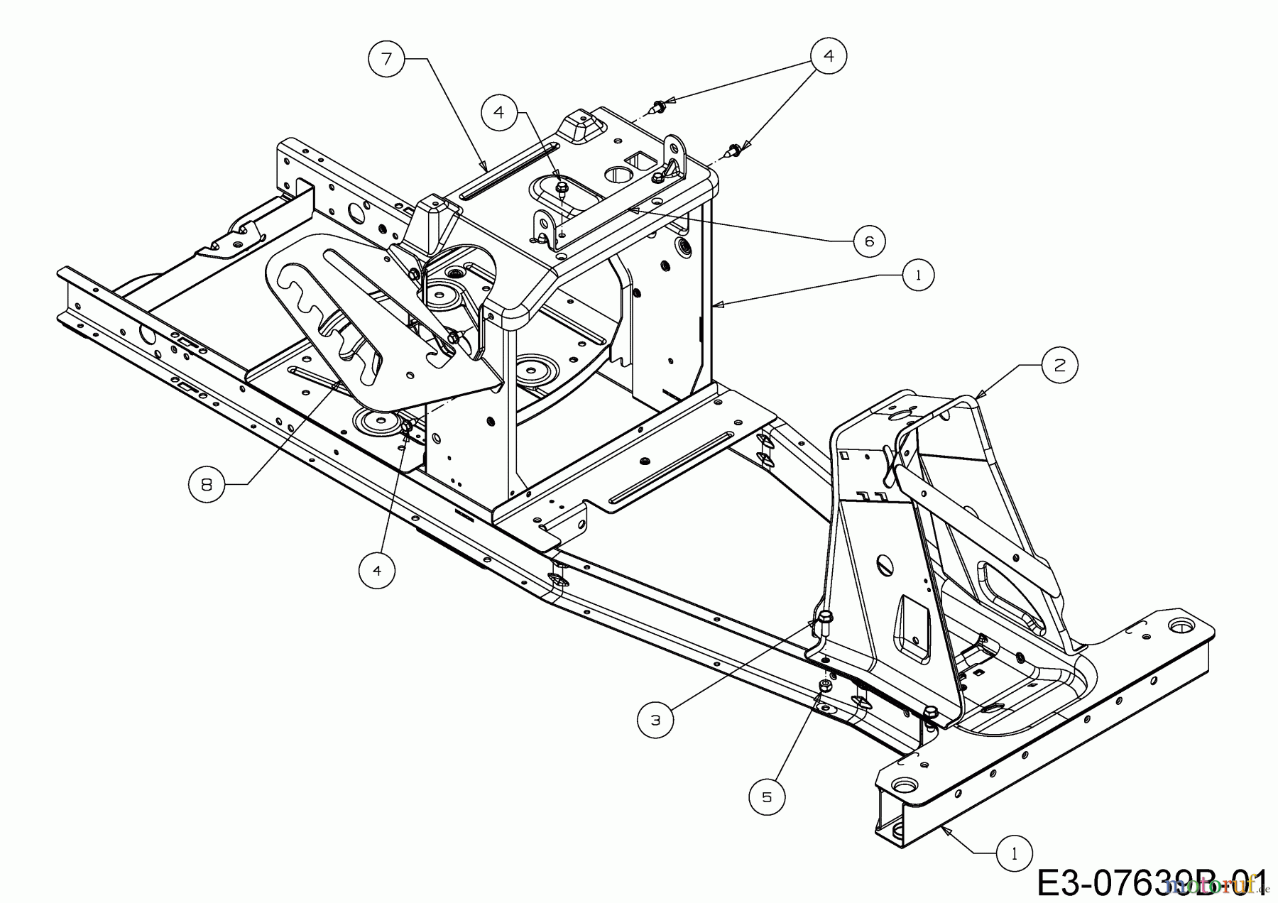 WOLF-Garten Expert Rasentraktoren Expert Scooter Pro 13B226ED650 (2013) Rahmen