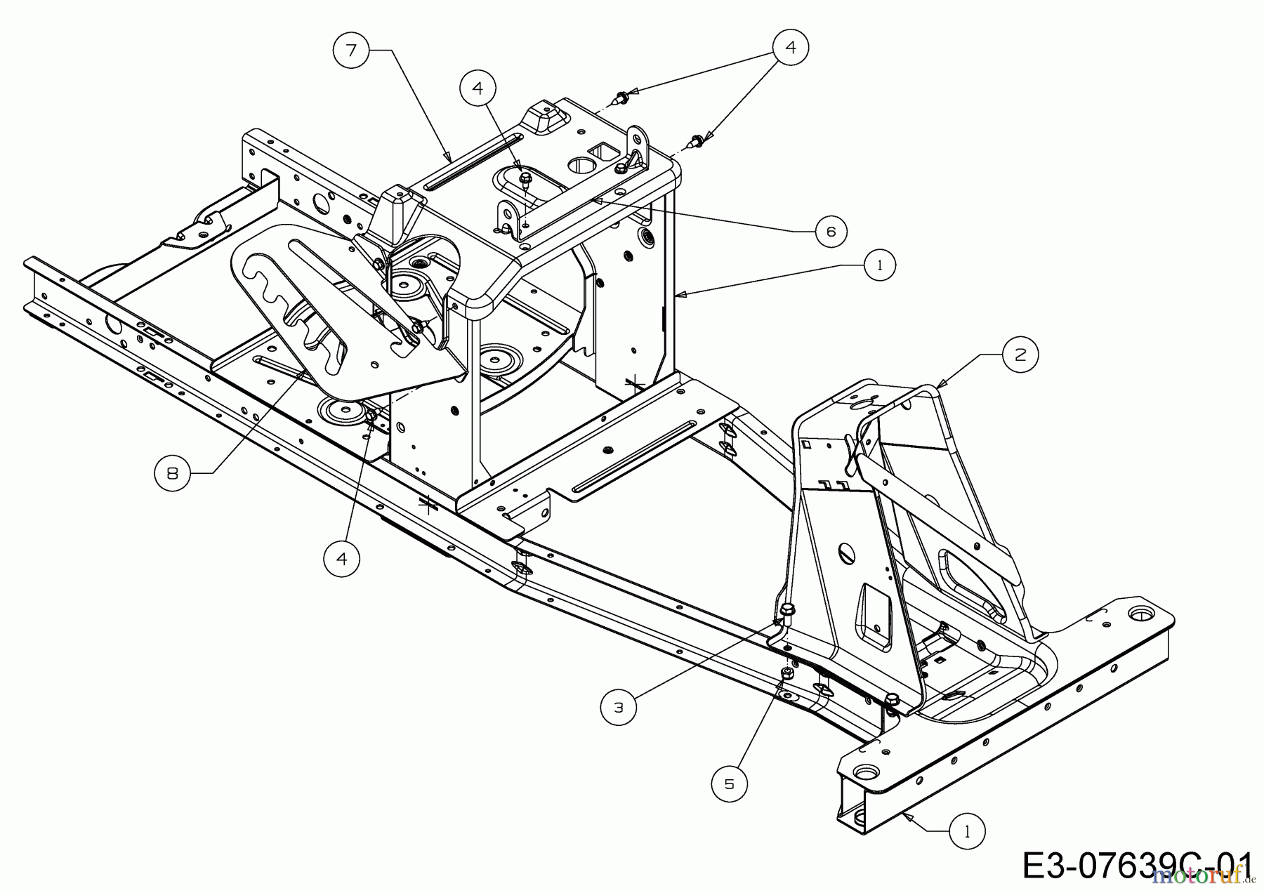  WOLF-Garten Expert Rasentraktoren Expert Scooter Pro 13B226ED650  (2014) Rahmen