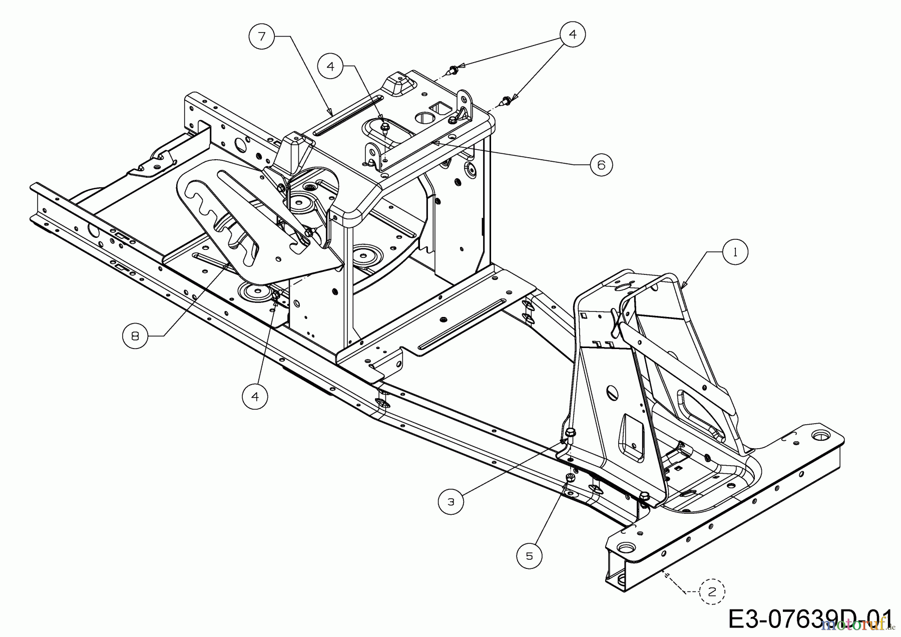 Cub Cadet Rasentraktoren LR 1 NR 76 13C226HD603 (2017) Rahmen