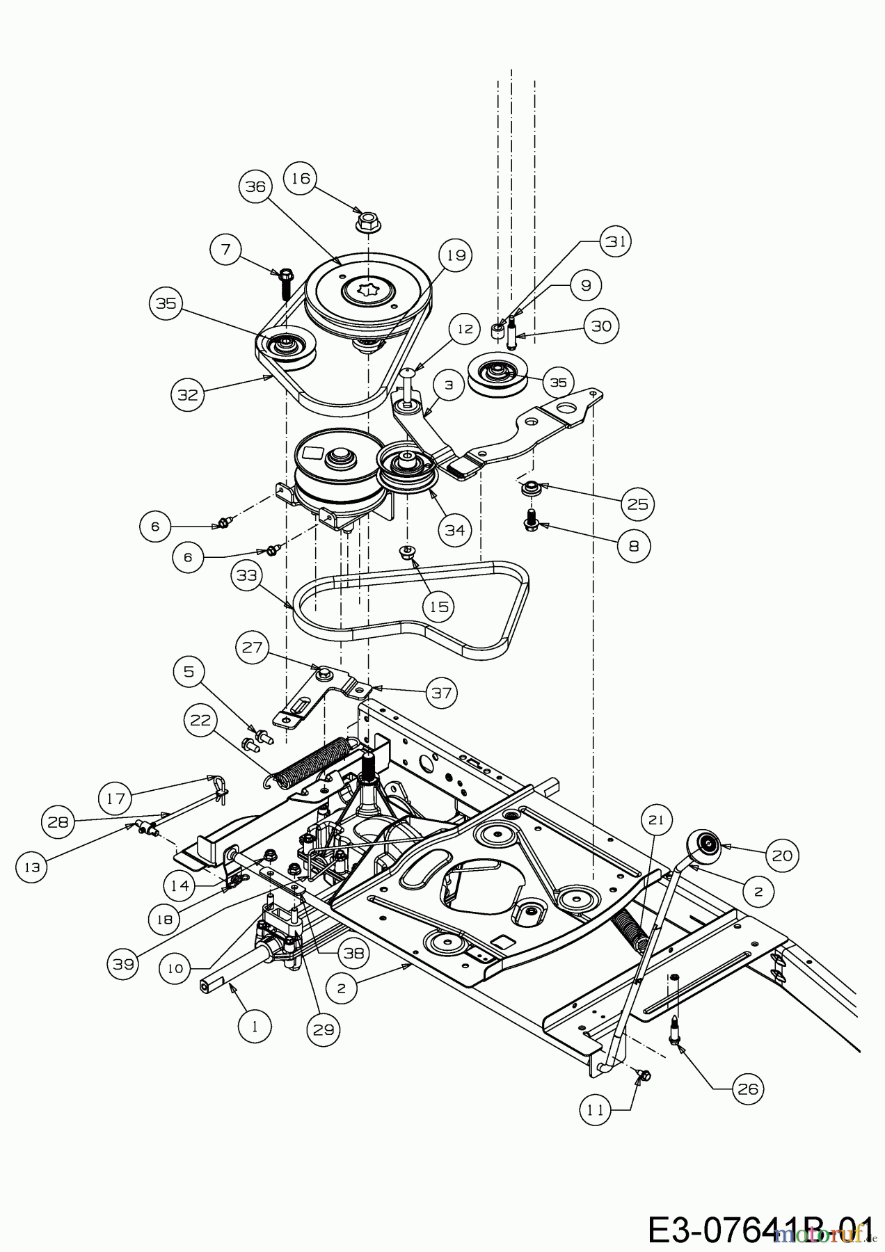 Wolf-Garten Rasentraktoren Scooter Mini / RDE 60 M 13A326EC650F (2013) Fahrantrieb