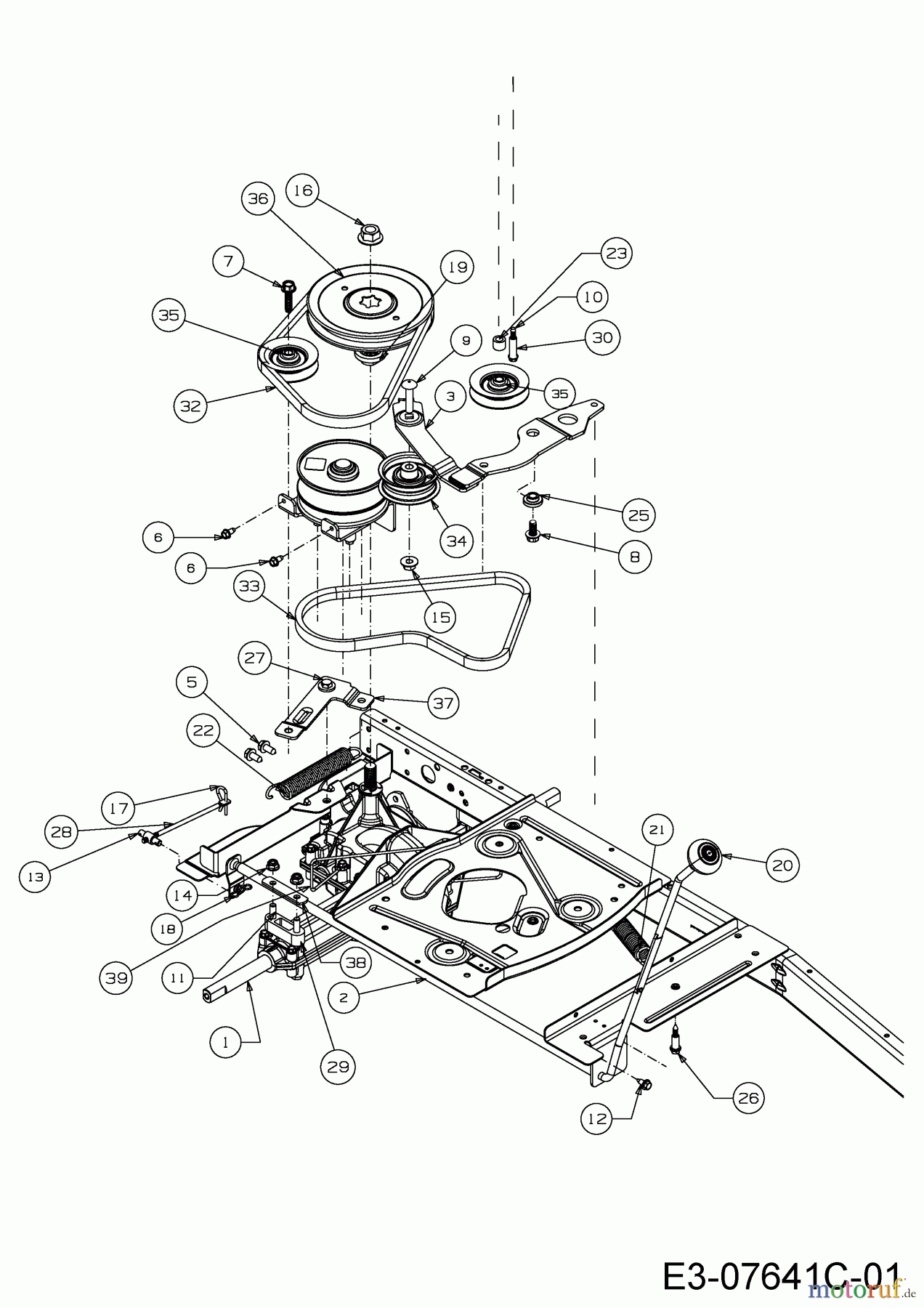 Wolf-Garten Rasentraktoren Scooter Mini / RDE 60 M 13A326SC650M (2015) Fahrantrieb