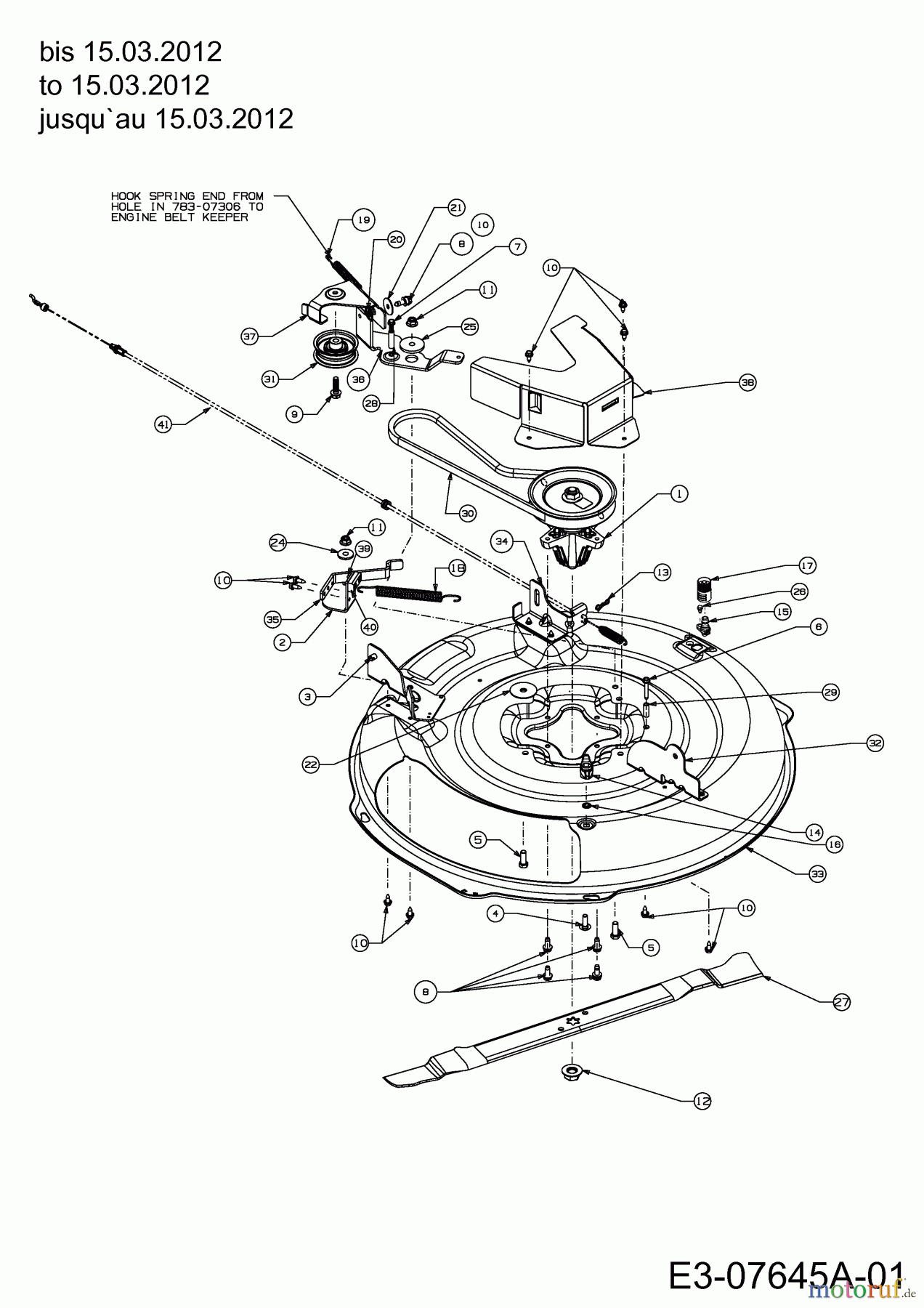 Wolf-Garten Rasentraktoren Scooter Pro 13A226ED650 (2012) Mähwerk D (30
