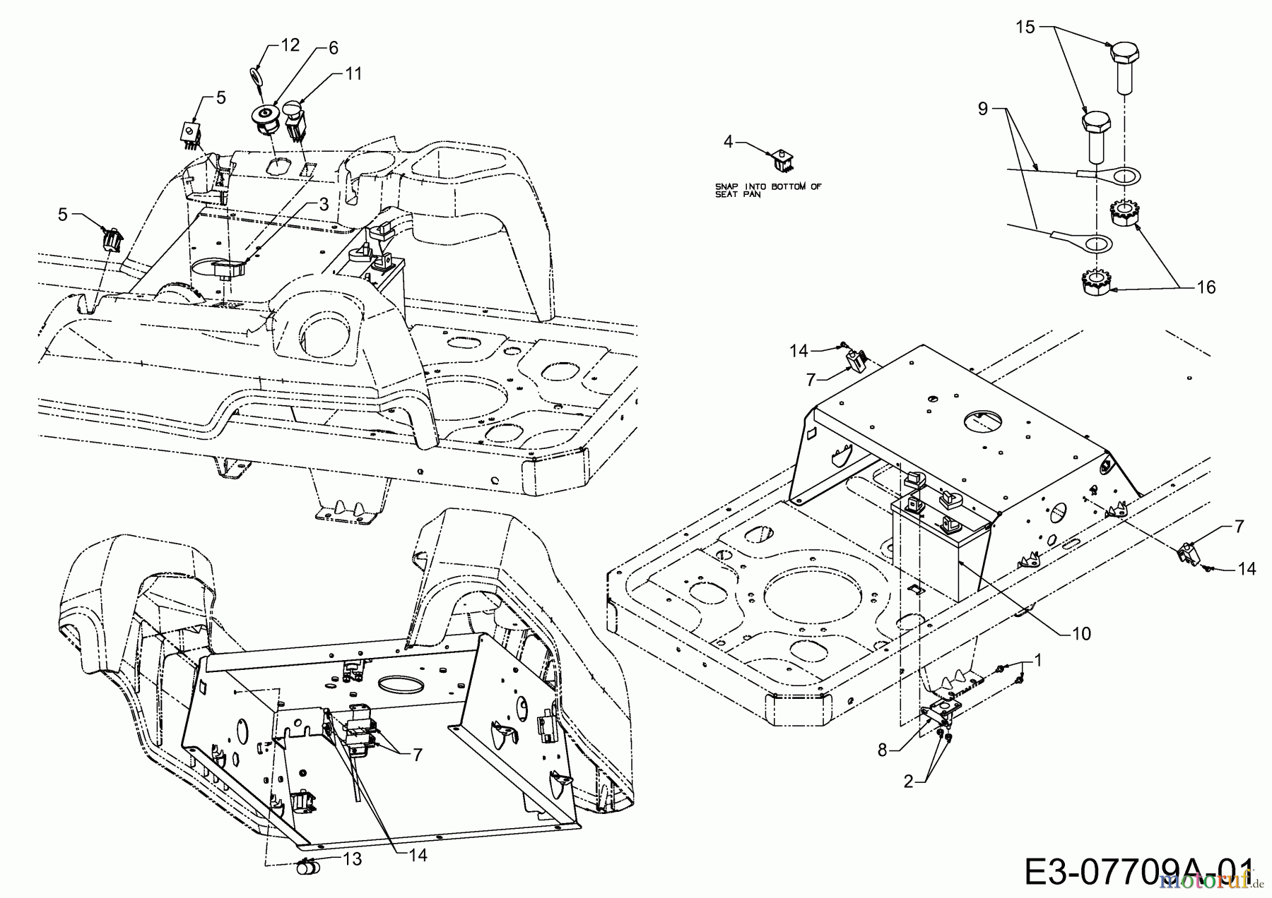 Cub Cadet Zero Turn RZT 50 17WF2ACP603R (2012) Elektroteile