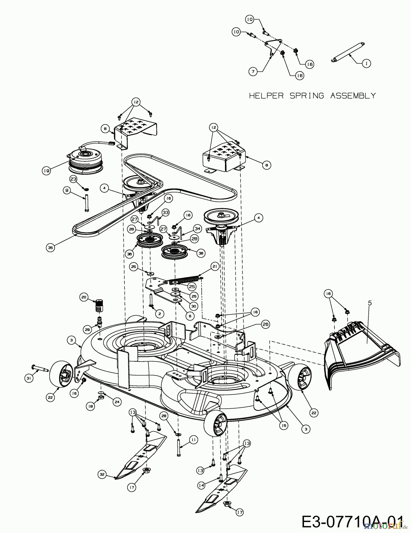  Cub Cadet Zero Turn Z-Force 46 S 17AI5BHH603  (2012) Mähwerk H (46