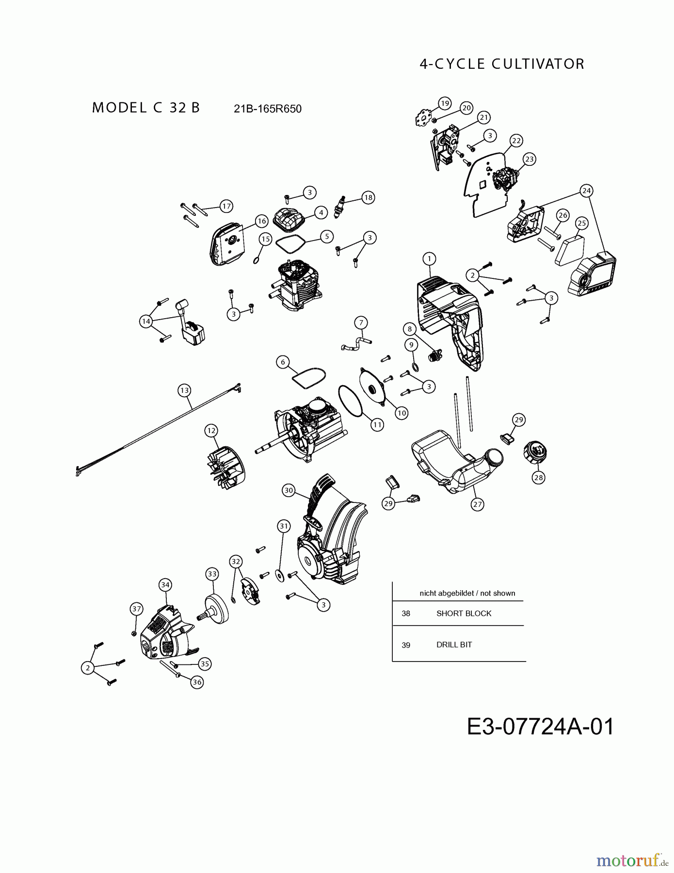 Wolf-Garten Motorhacken C 32 B 21B-165R650 (2012) Motor