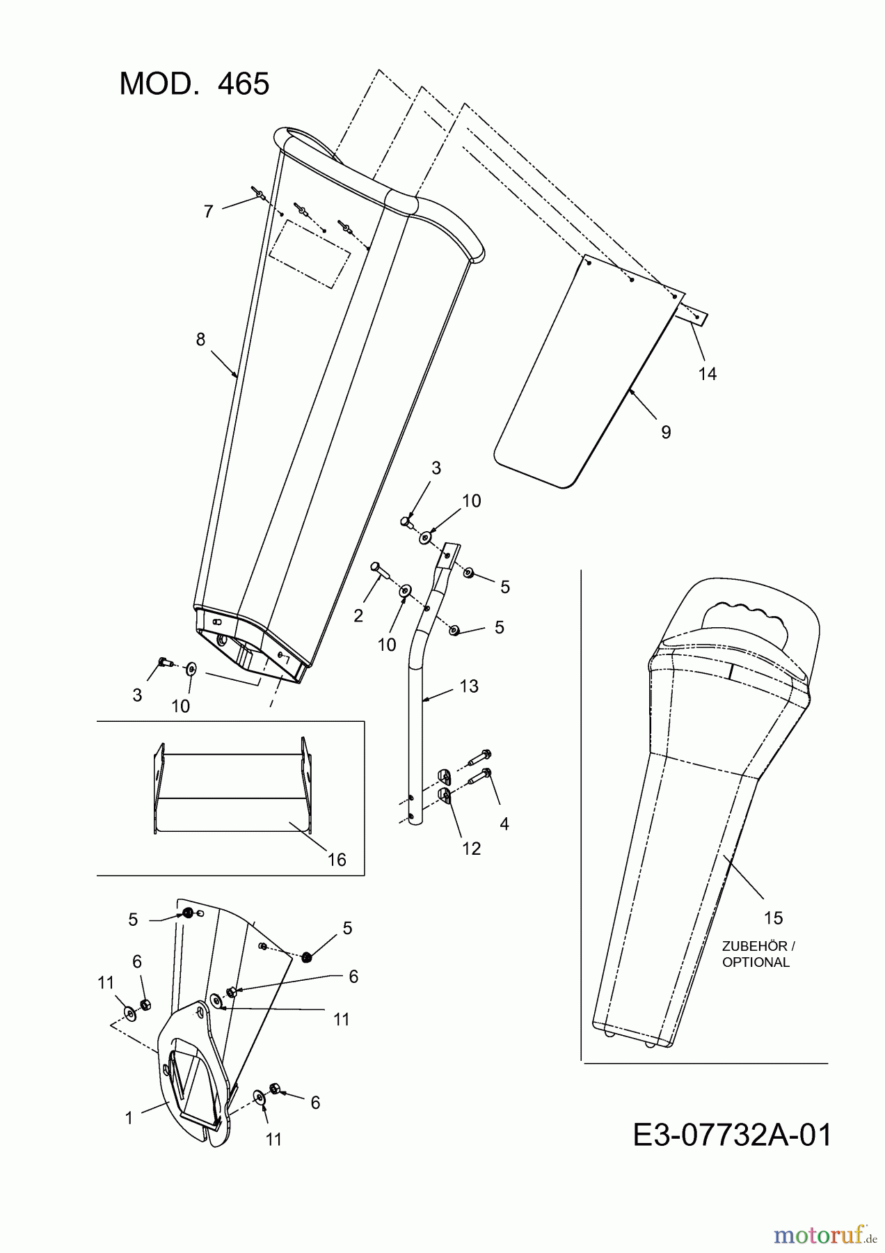 MTD Häcksler 465 24A-464P678R  (2012) Astzufuhr
