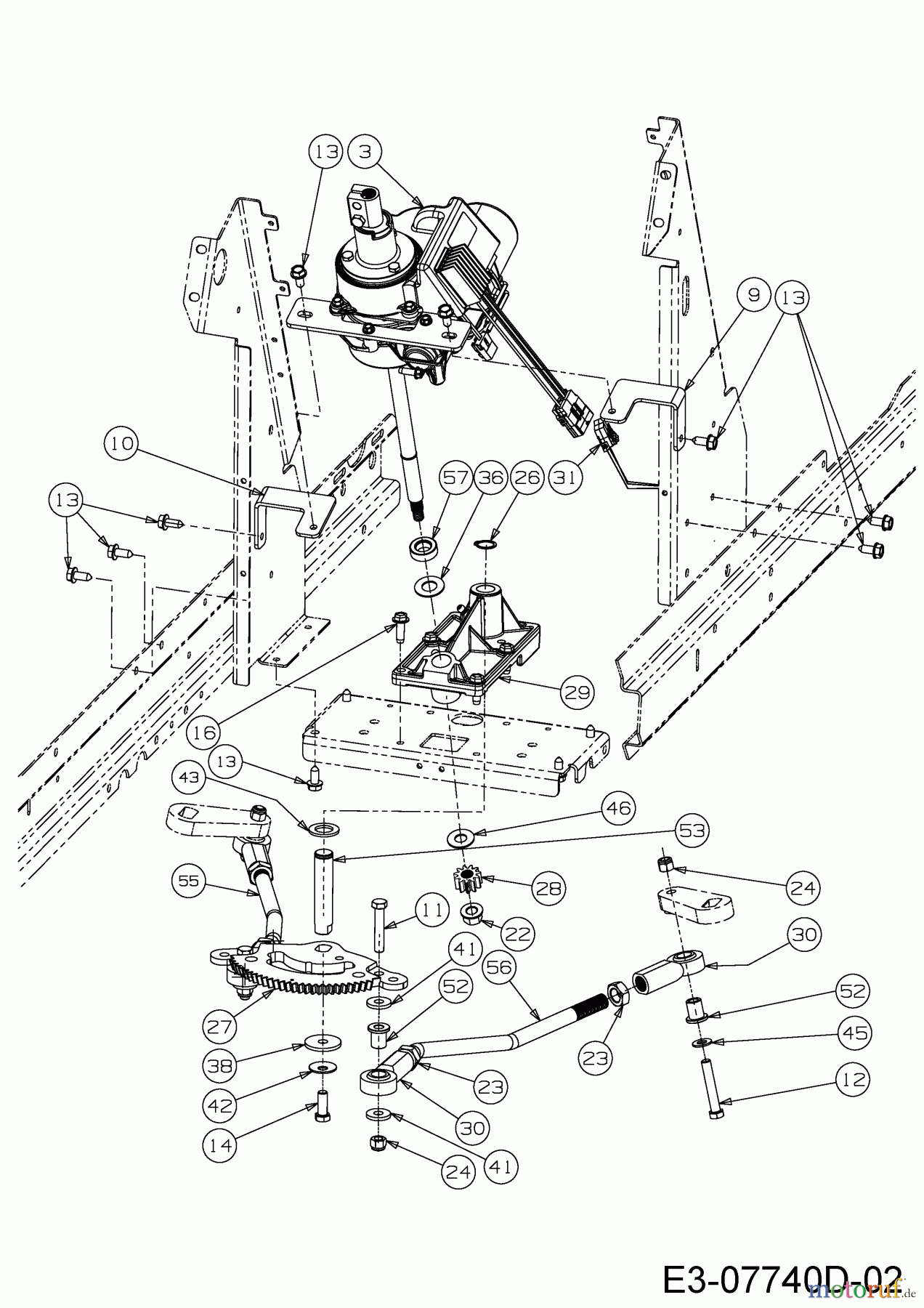  Cub Cadet Gartentraktoren GTX 2100 14A-3GE-603  (2015) Lenkgetriebe, Lenksegment, Spurstangen