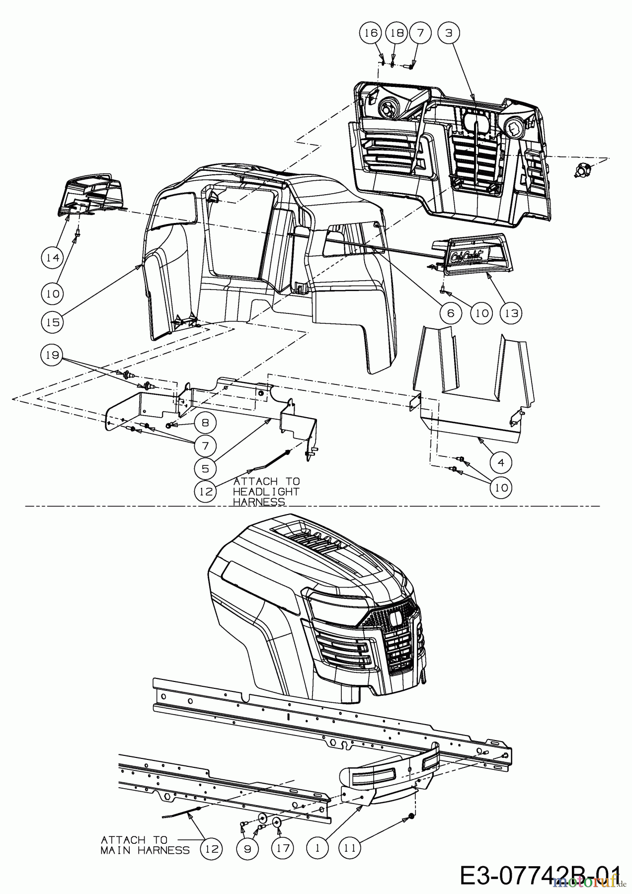  Cub Cadet Gartentraktoren GTX 2100 14A-3GE-603  (2013) Motorhaube