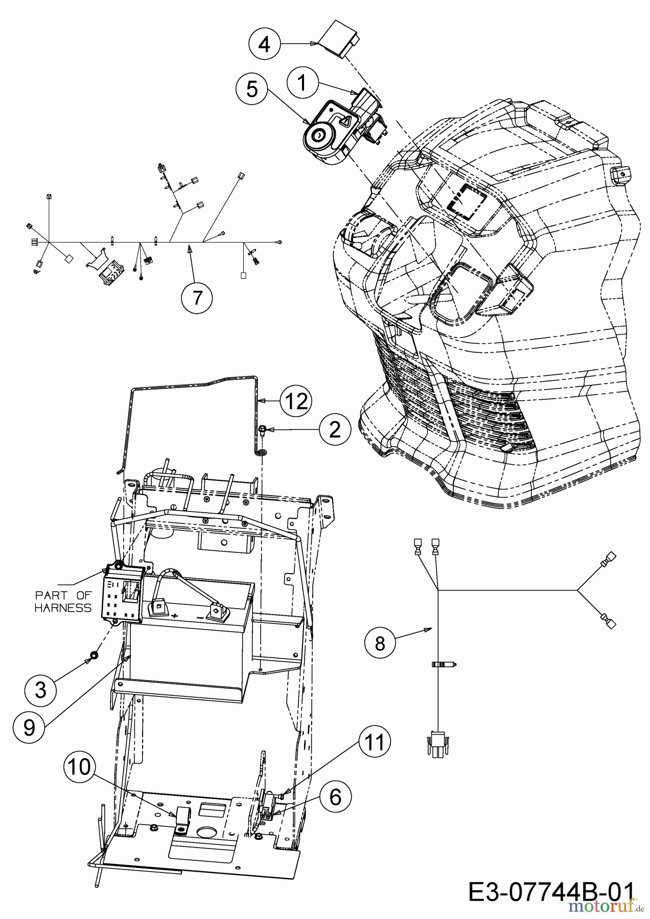  Cub Cadet Gartentraktoren GTX 2100 14A-3GE-603  (2013) Elektroteile
