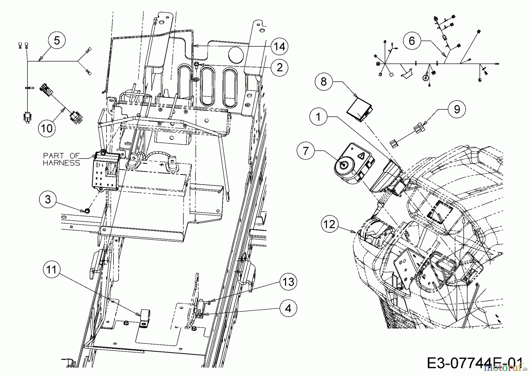  Cub Cadet Gartentraktoren GTX 2100 14A-3GE-603  (2016) Armaturenbrett, Elektroteile