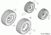 Cub Cadet GTX 2100 14A-3GE-603 (2014) Ersatzteile Räder 16x6.5 / 23x10.5