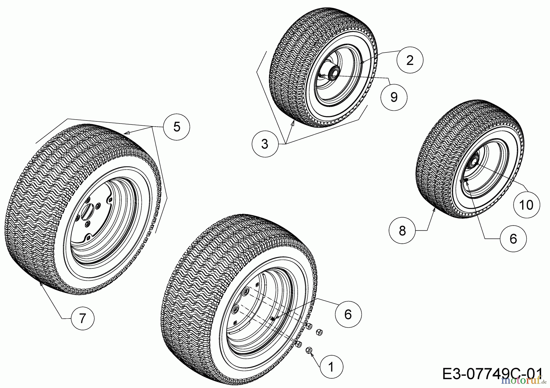  Cub Cadet Gartentraktoren GTX 2100 14A-3GE-603  (2015) Räder 16x6.5 / 23x10.5