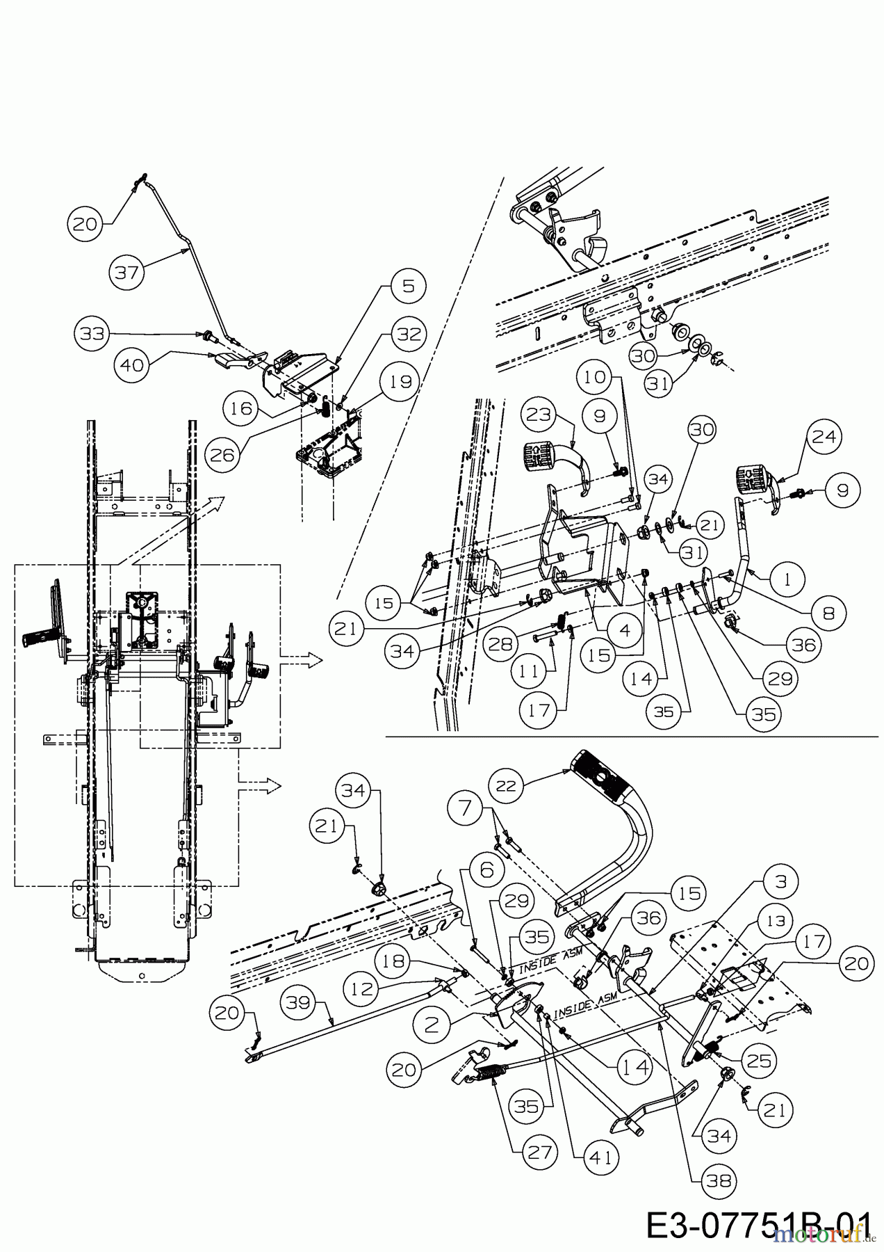  Cub Cadet Gartentraktoren GTX 2100 14A-3GE-603  (2016) Pedale