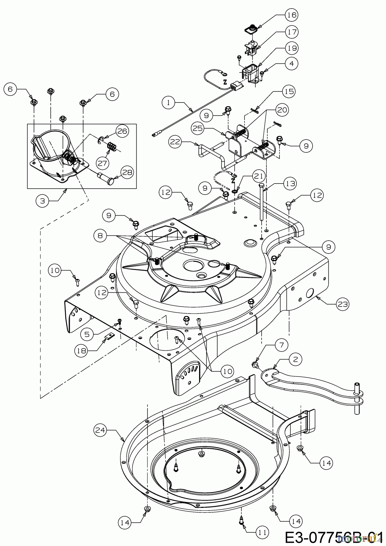 Cub Cadet Laubsauger mit Häckselfunktion CSV 050 24B-05MP710 (2017) Gehäuse