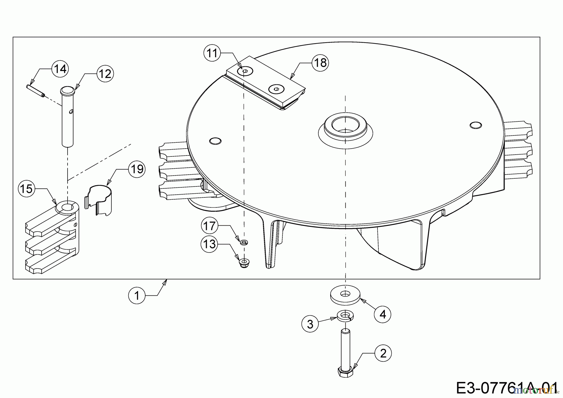  Cub Cadet Laubsauger mit Häckselfunktion CSV 050 24B-05MP710  (2017) Messerträger mit Messern