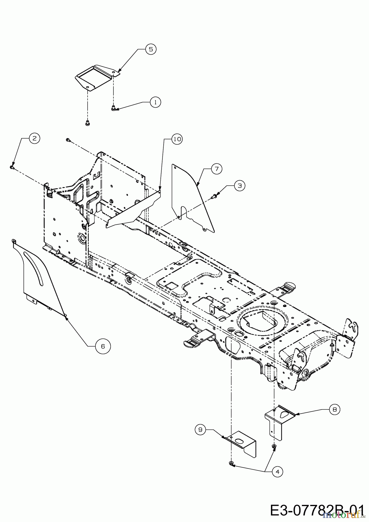 WOLF-Garten Expert Rasentraktoren Expert 107.175 A 13AD90WG650 (2013) Abdeckungen Rahmen