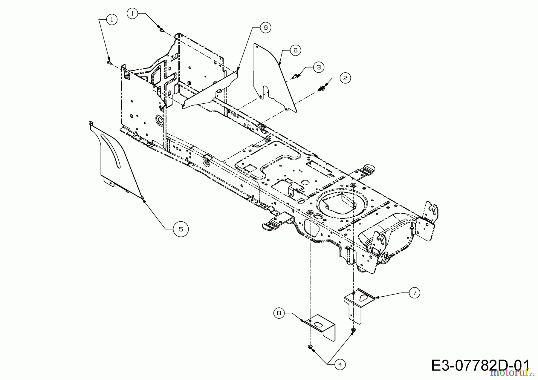 Cub Cadet Rasentraktoren CC 1016 AF 13BD90AF603 (2016) Abdeckungen Rahmen