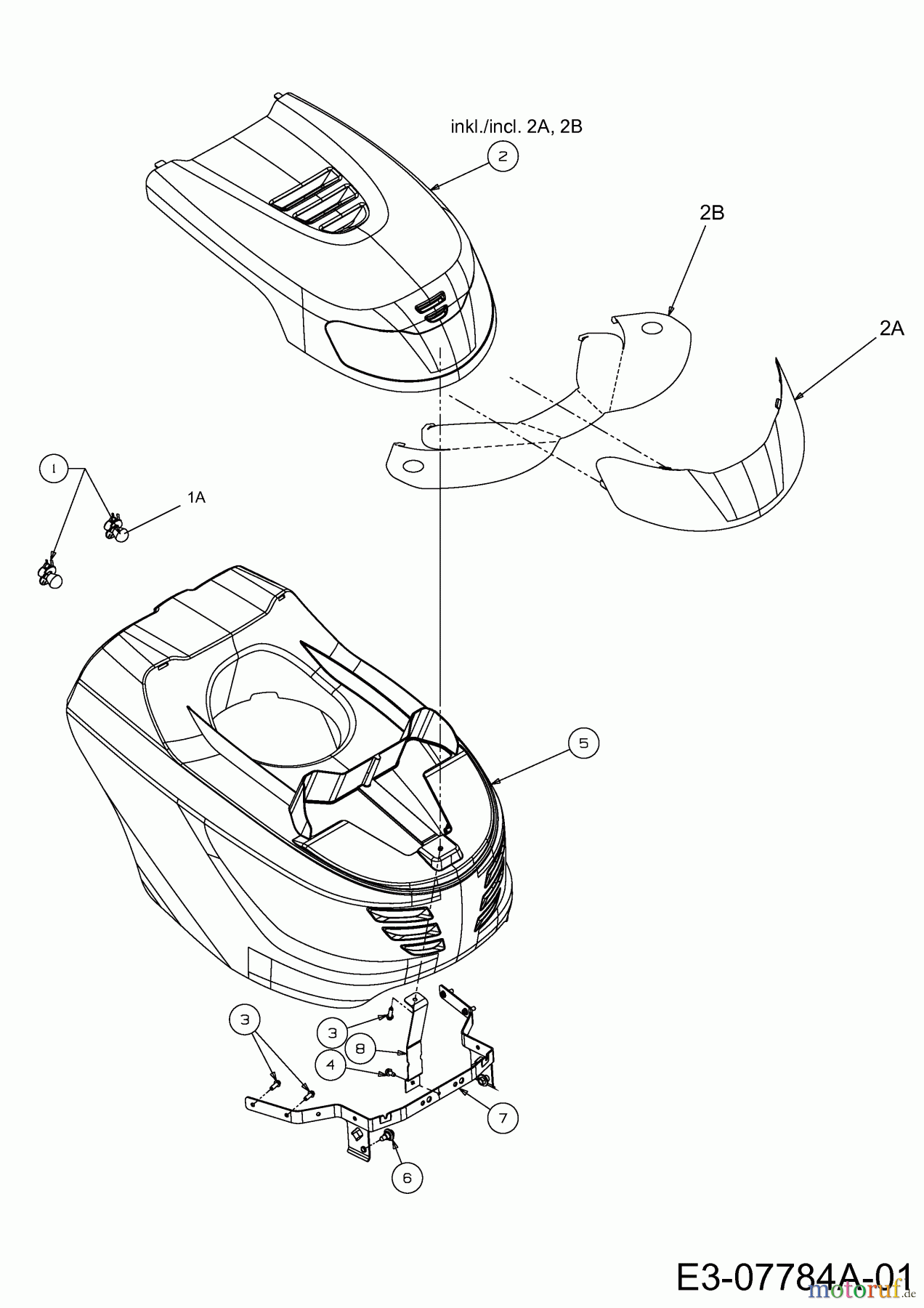 Gutbrod Rasentraktoren GLX 105 RA 13AD90GN690 (2012) Motorhaube G-Style