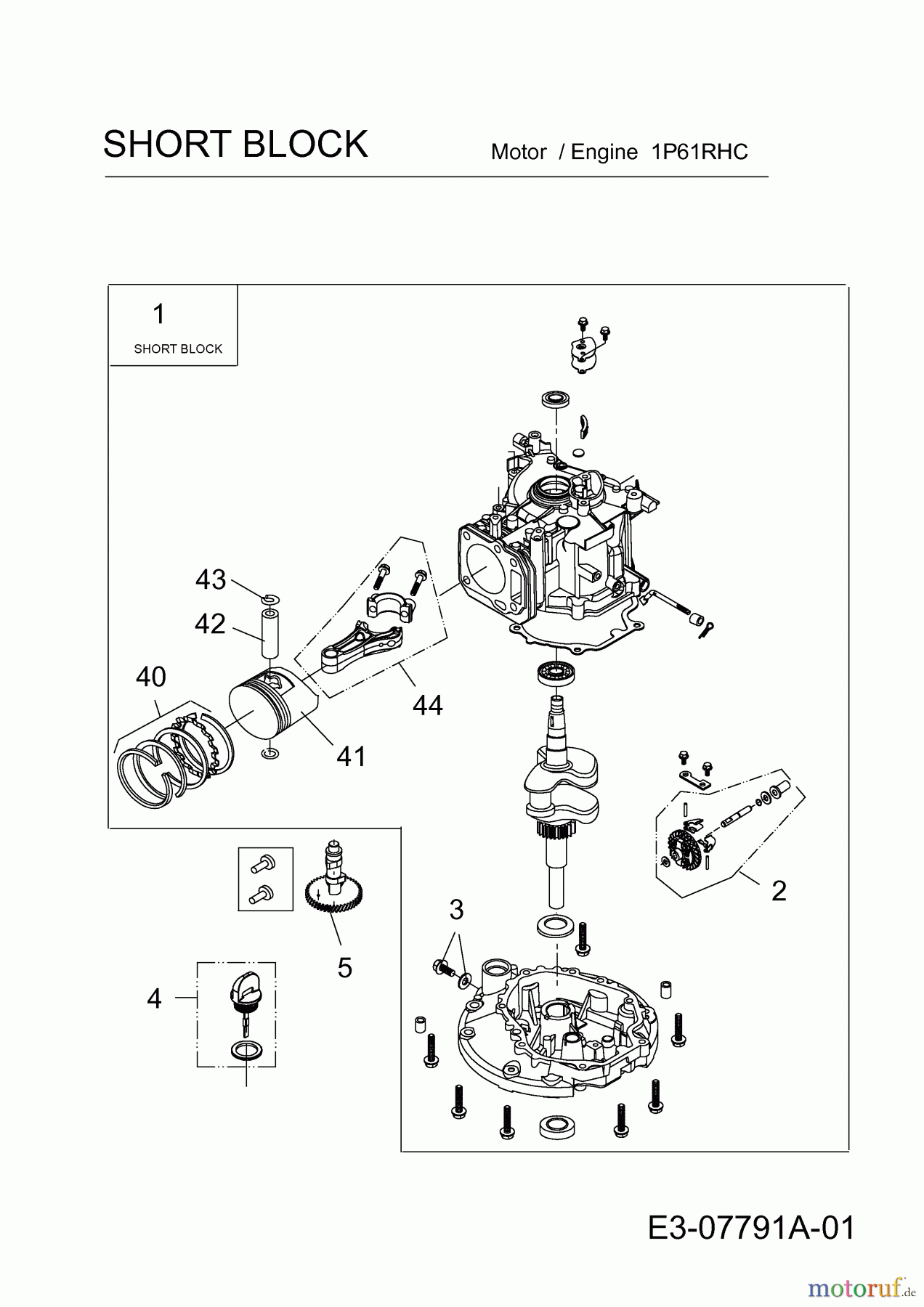 MTD-Motoren Vertikal 1P61RHC 752Z1P61RHC (2014) Rumpfmotor