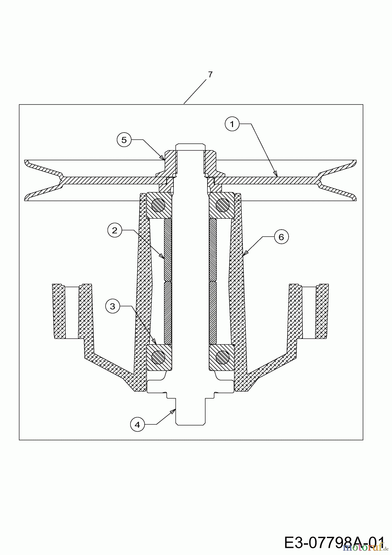 Gutbrod Rasentraktoren SC Edition 13B-334-690 (2011) Messerspindel 618-0250