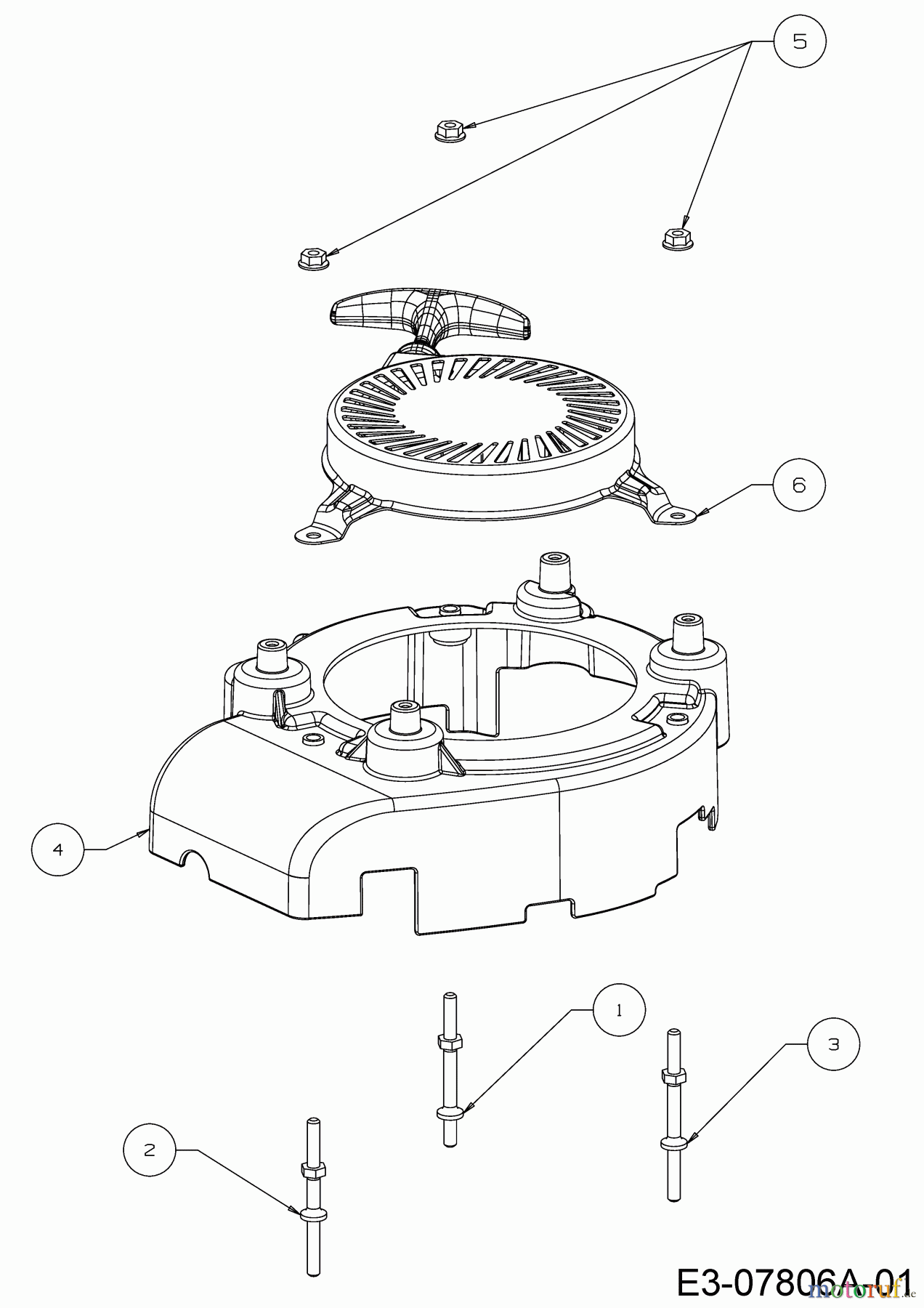 MTD-Motoren Vertikal 1P65WHC 752Z1P65WHC (2014) Gebläsegehäuse, Reversierstarter