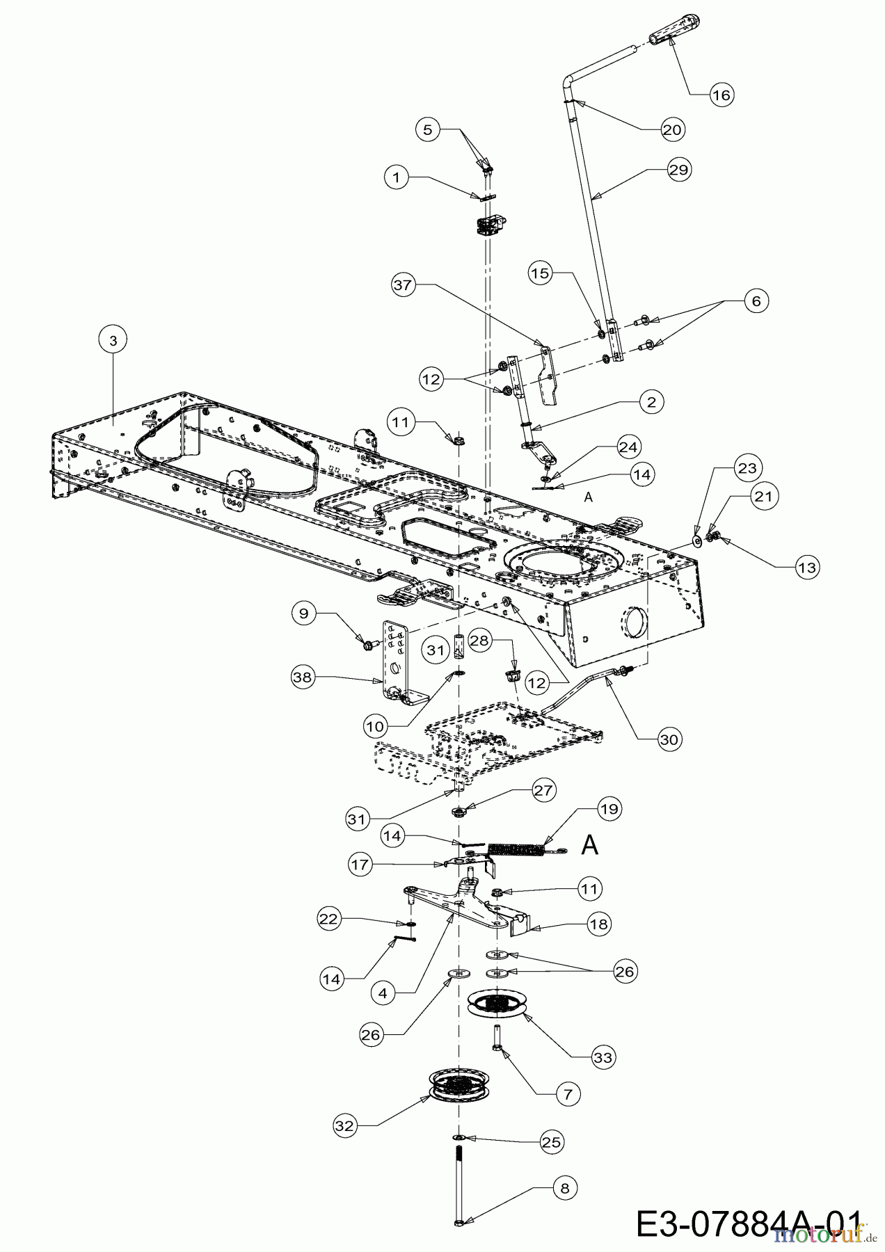  Yard-Man Rasentraktoren AG 6145 13AP604G643  (2000) Mähwerkseinschaltung