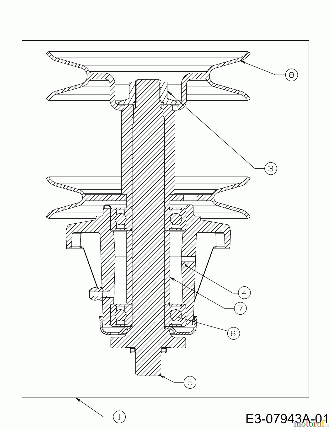 MTD Gartentraktoren G 200 14AQ808H678  (2003) Messerspindel 618-0595