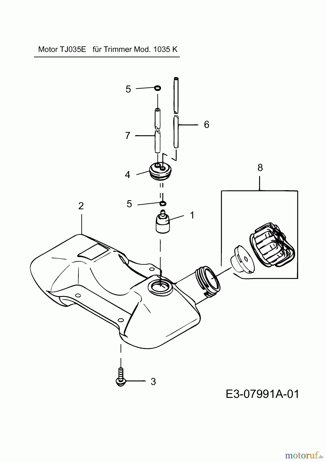  MTD Motorsensen 1035 K 41AD7U8B678  (2014) Tank