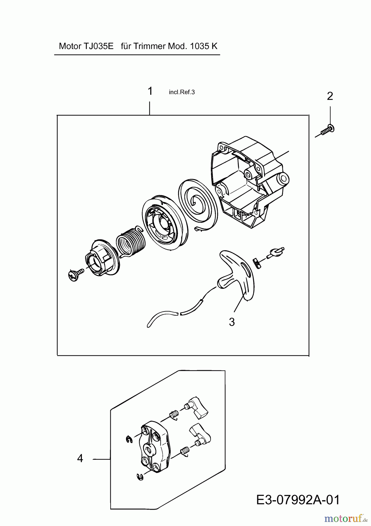 MTD Motorsensen 1035 K 41AD7U8B678  (2014) Reversierstarter