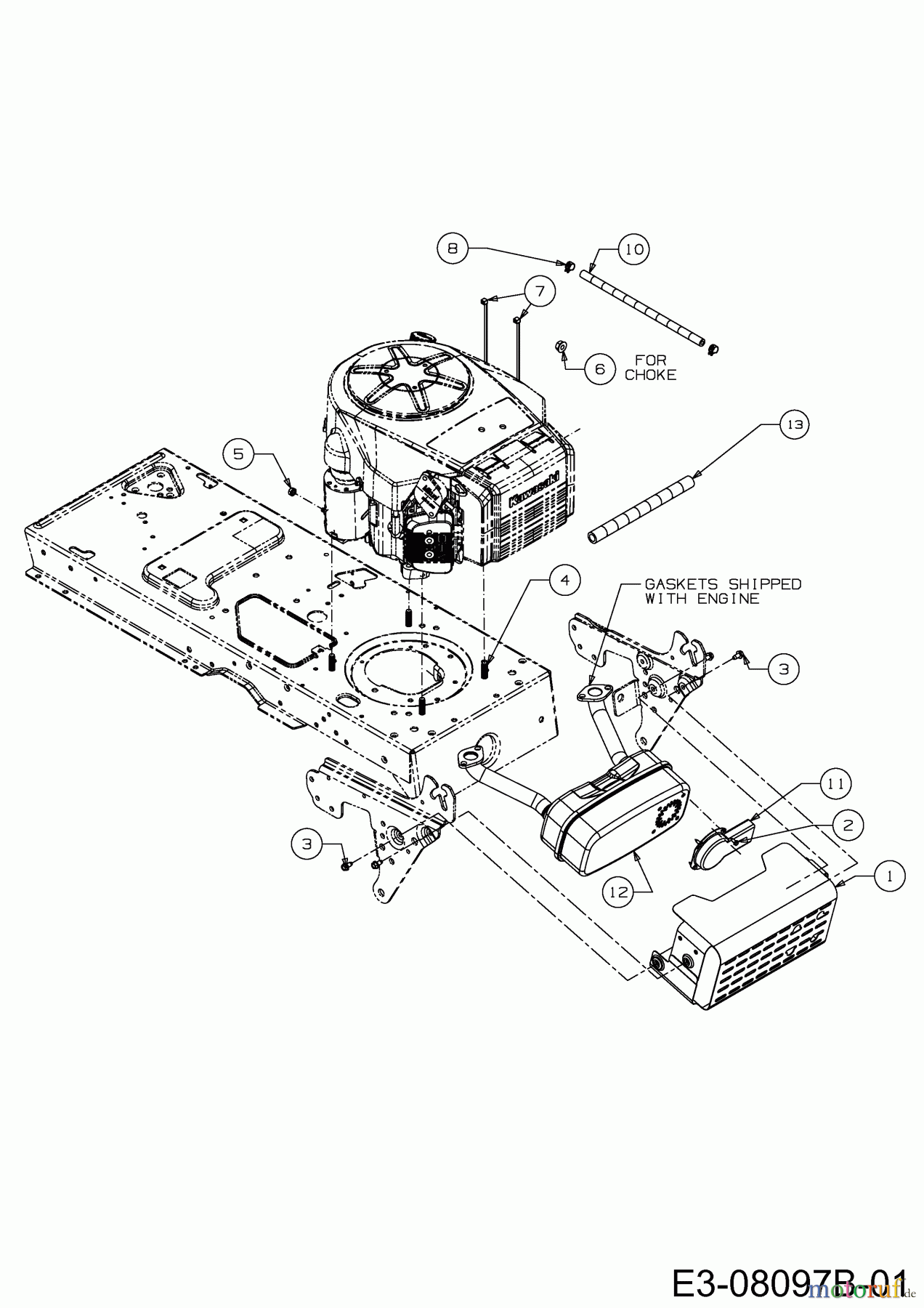  Sentar Rasentraktoren SE 107 HK 2 13HG79KG663  (2014) Motorzubehör