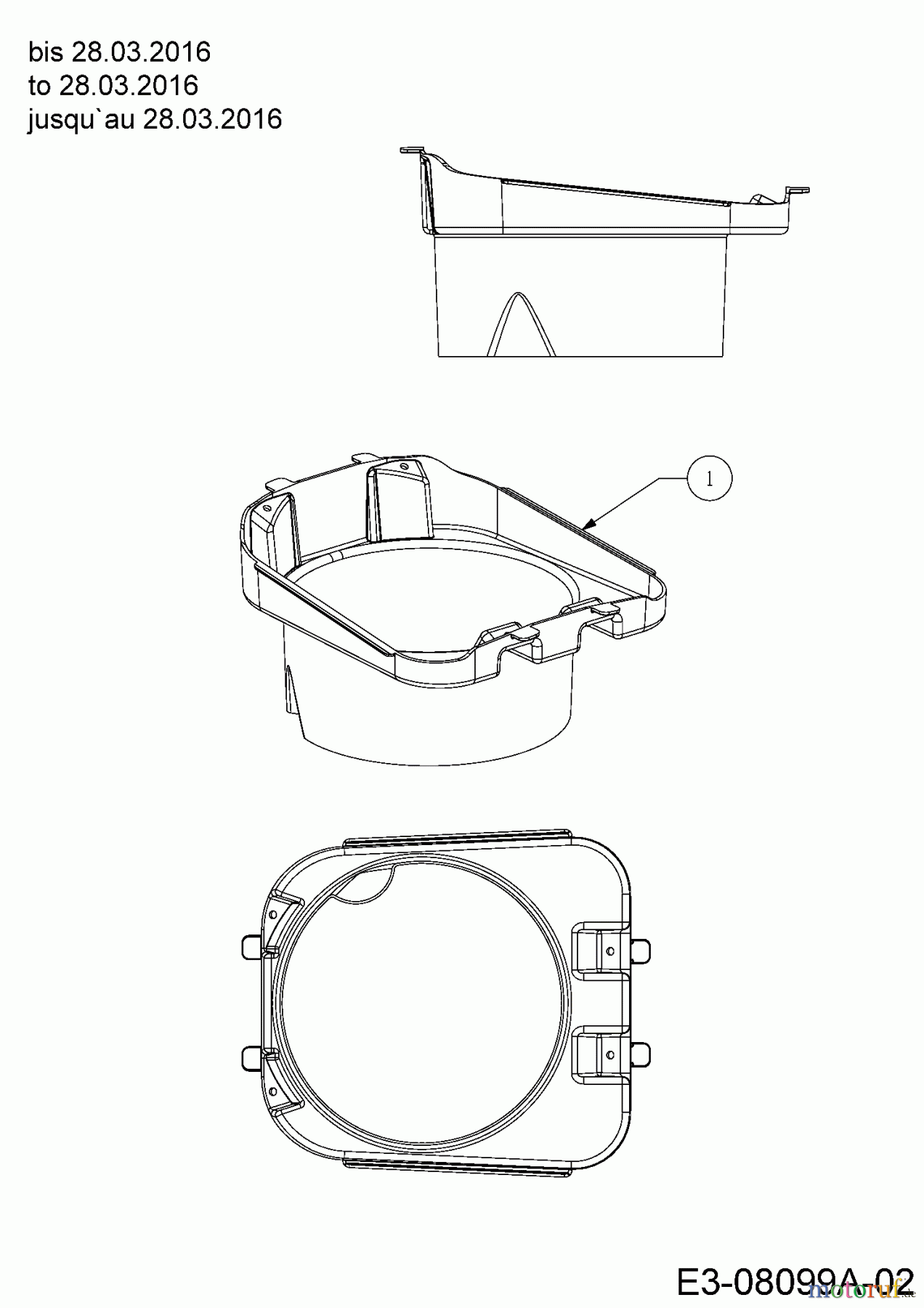  MTD Rasentraktoren 420/38 13A2765F308  (2016) Luftführung bis 28.03.2016