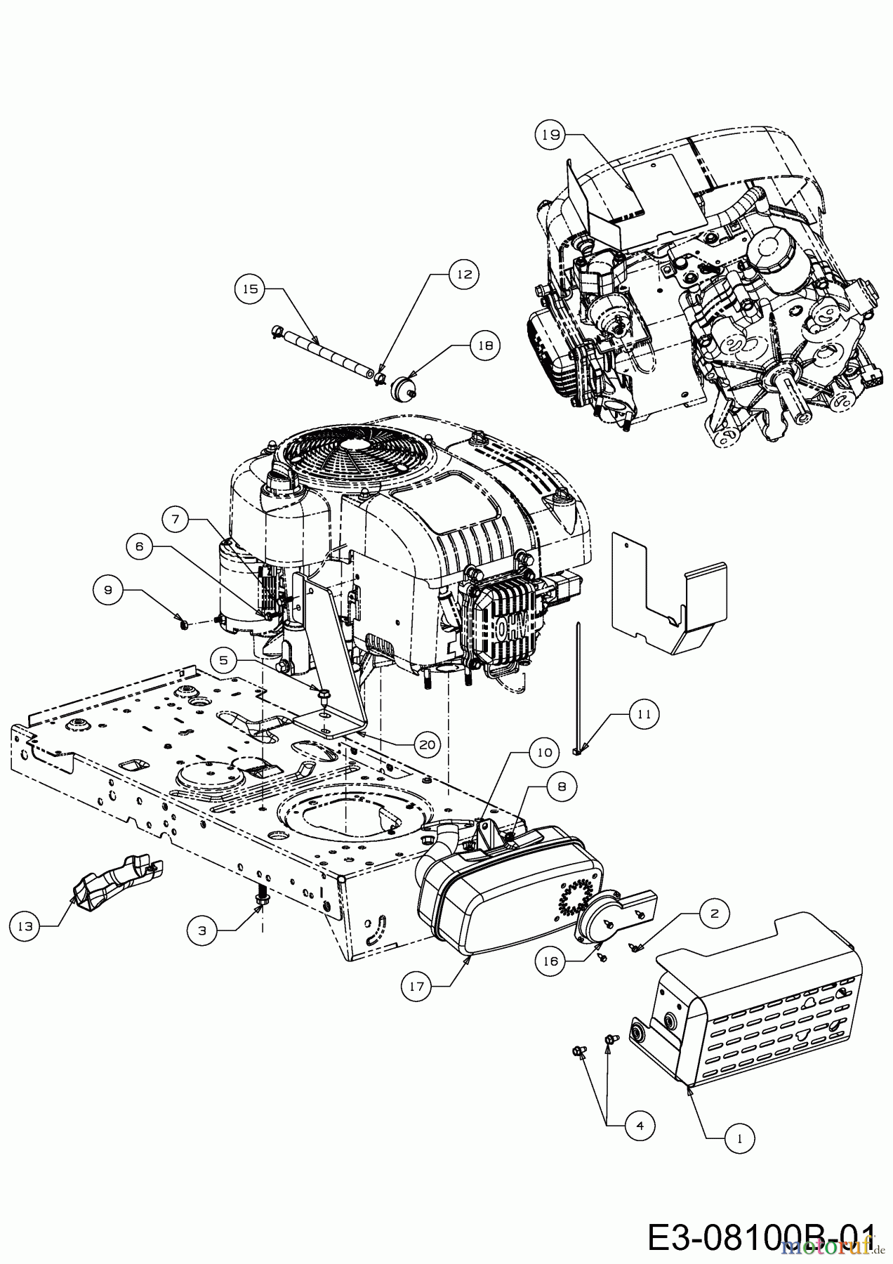 Cub Cadet Rasentraktoren CC 714 HA 13B271DA603 (2014) Motorzubehör